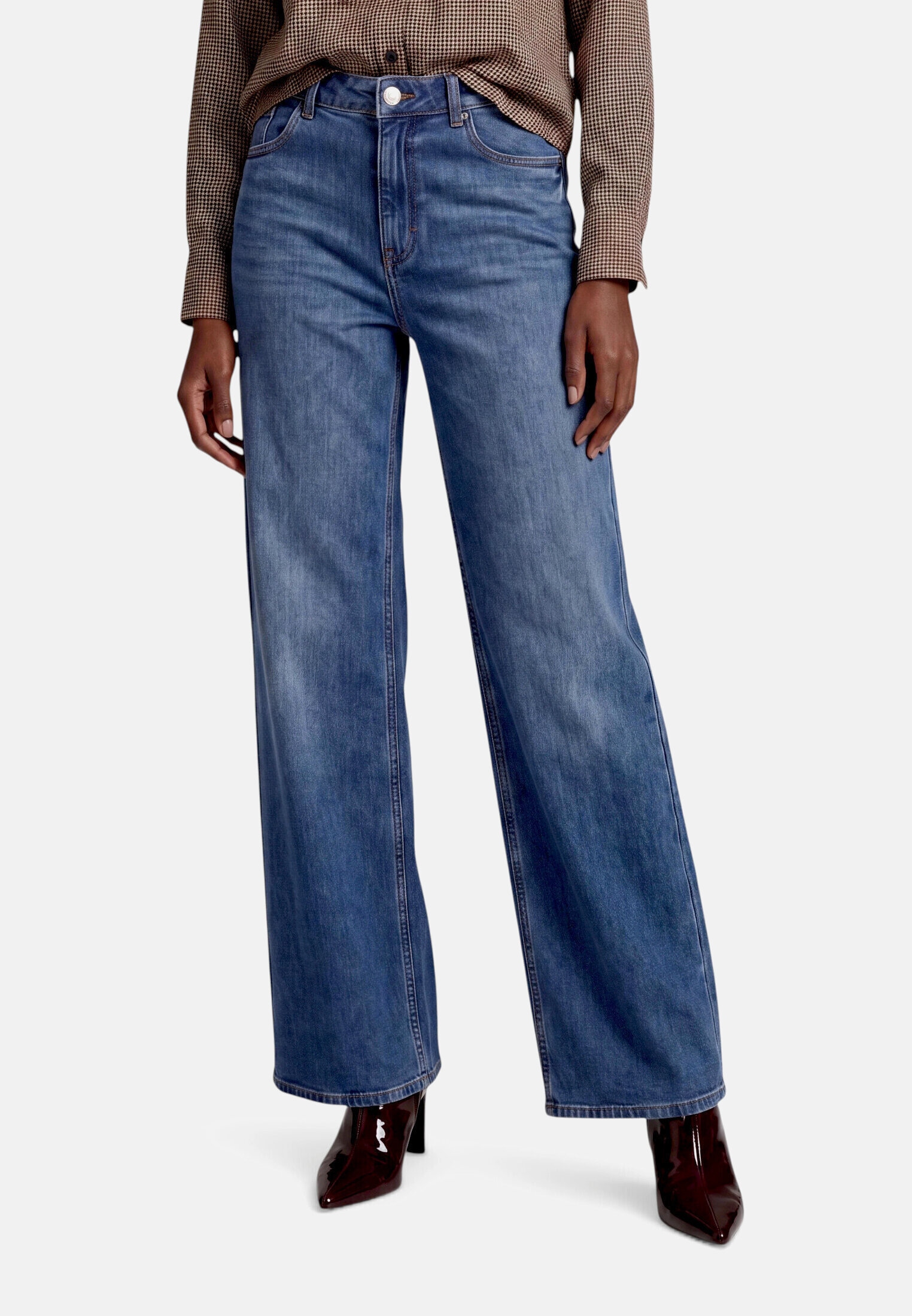 Zero Bequeme Jeans »Damen Wide Leg Jeans Style Witney«
