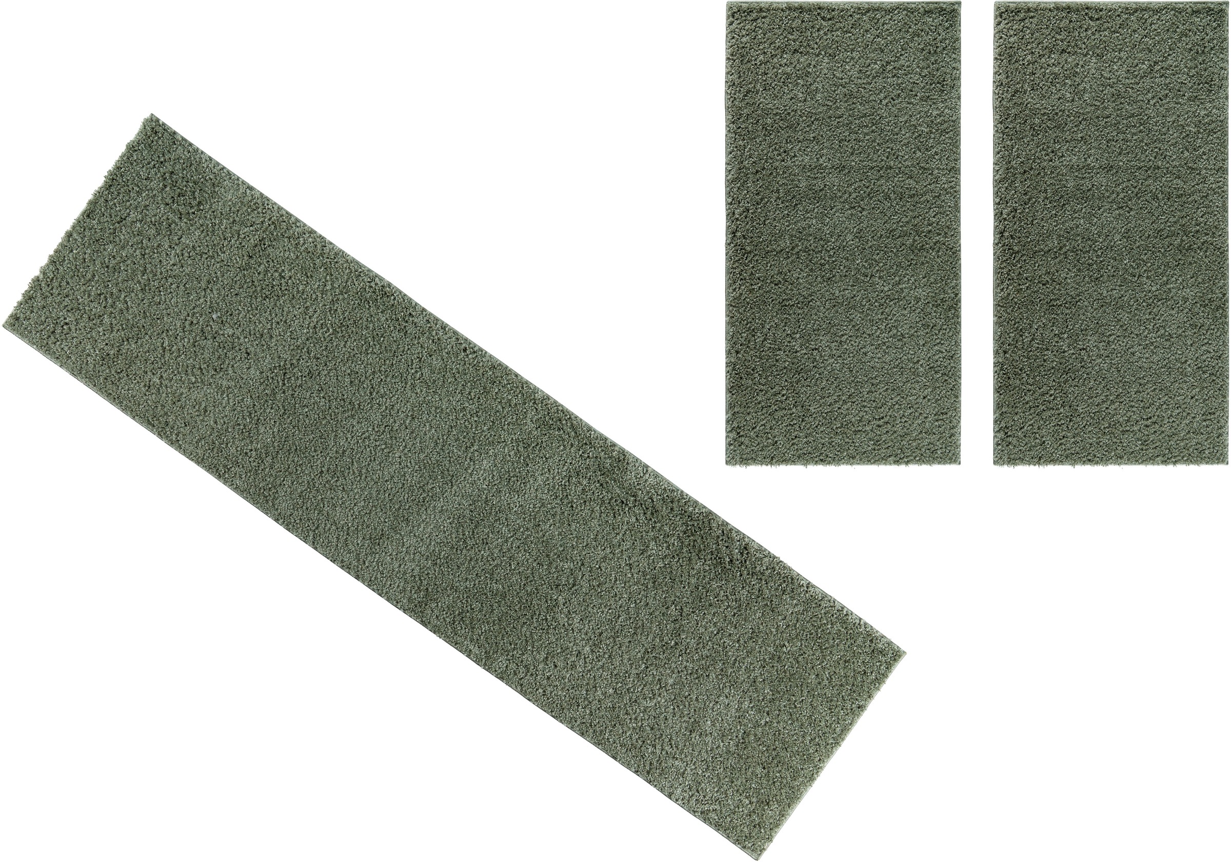 Bettumrandung OTTO HOME "Viva" Gr. 14, grün, H:45mm, Obermaterial: 100% Polypropylen, Bettumrandungen, Bettvorleger, Läufer-Set, Uni-Farben, einfarbig, besonders kuschelig