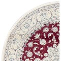 morgenland Wollteppich »Nain Medaillon Rosso scuro 290 x 290 cm«, rund, 1 mm Höhe, Unikat mit Zertifikat