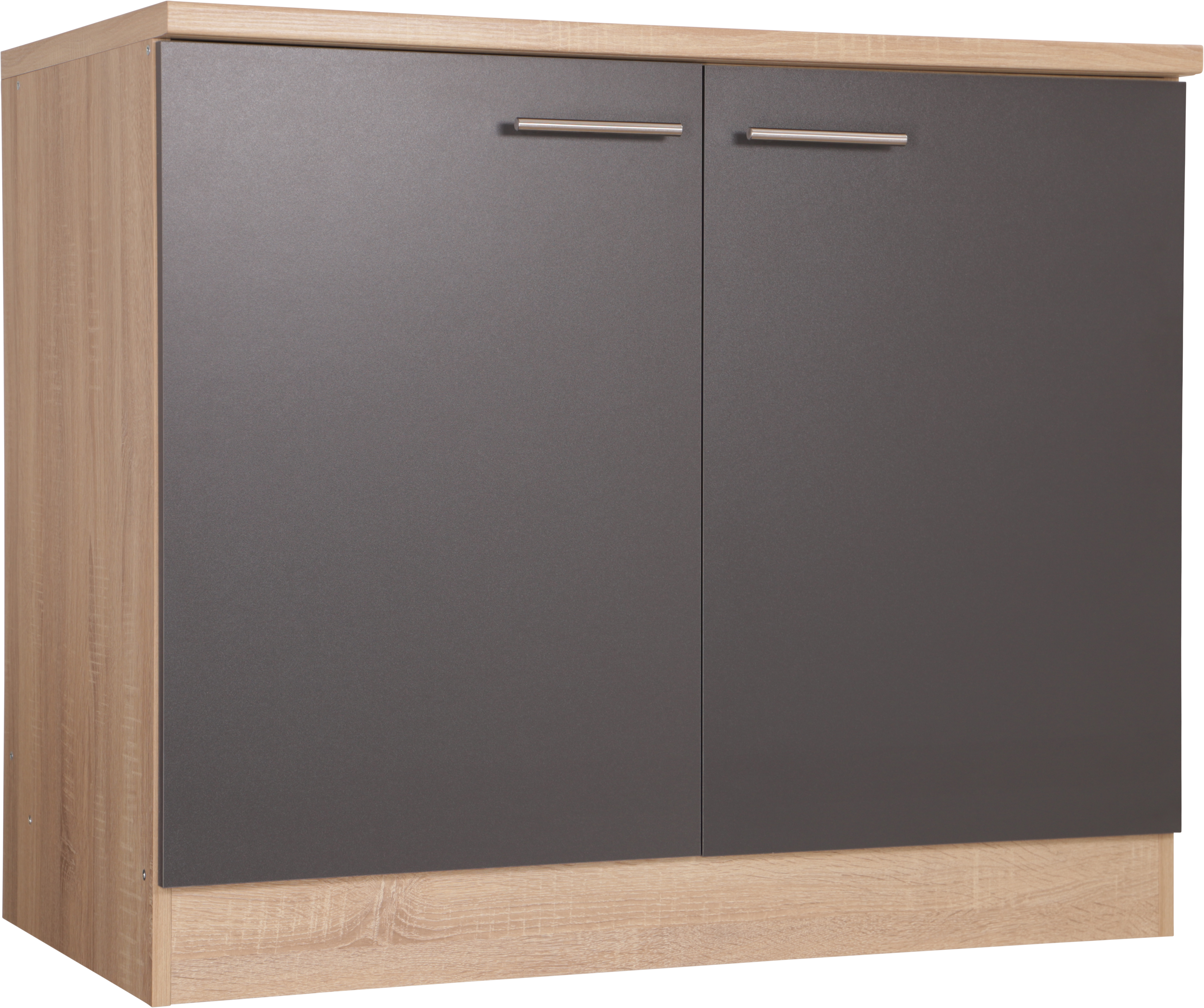 RESPEKTA Spülenschrank "Merle" Breite 100 cm, Soft-Close, Griffe aus Metall, 85 cm Arbeitshöhe