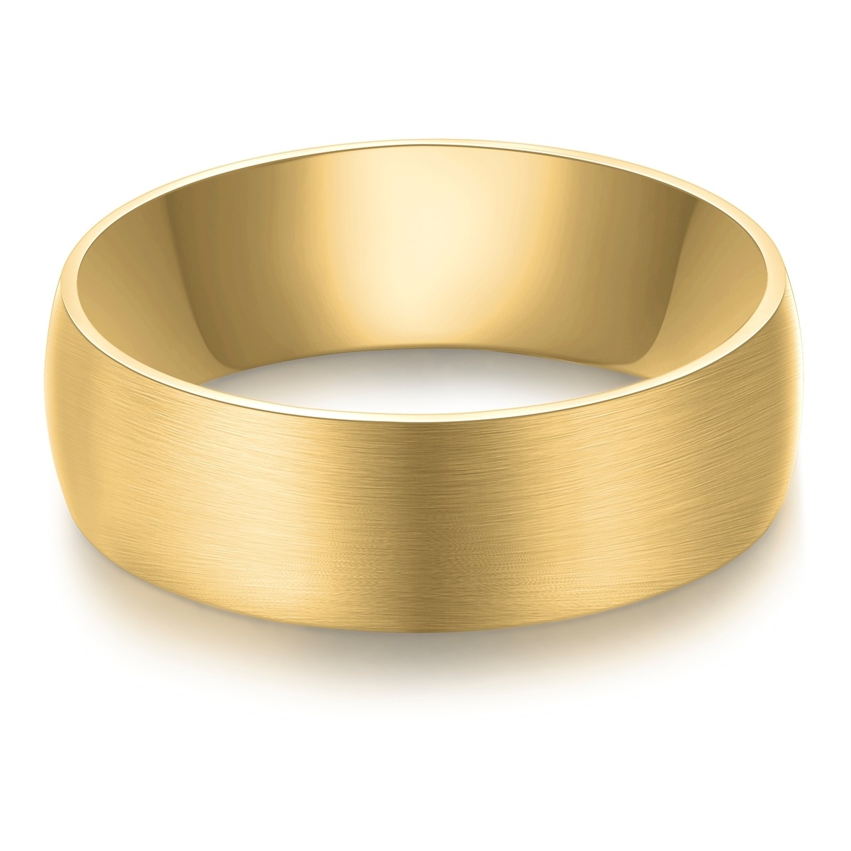 Fingerring TRUE REBELS "TR352" Gr. 66, gelbgold, Fingerringe, Herren, 66, Edelstahl, 6,7mm, Fingerring