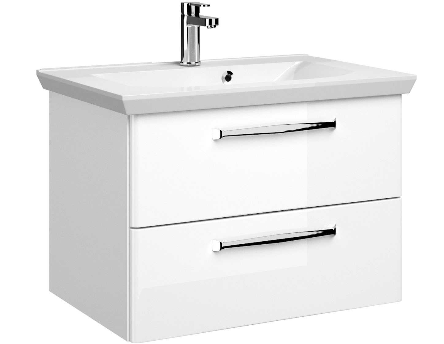 Saphir Badmöbel-Set »Badmöbel-Set Trentino 3-tlg Mineralmarmorwaschtisch,LED-Spiegelschrank«, (4 St.), Badezimmer-Set mit Midischrank inkl. Türdämpfer