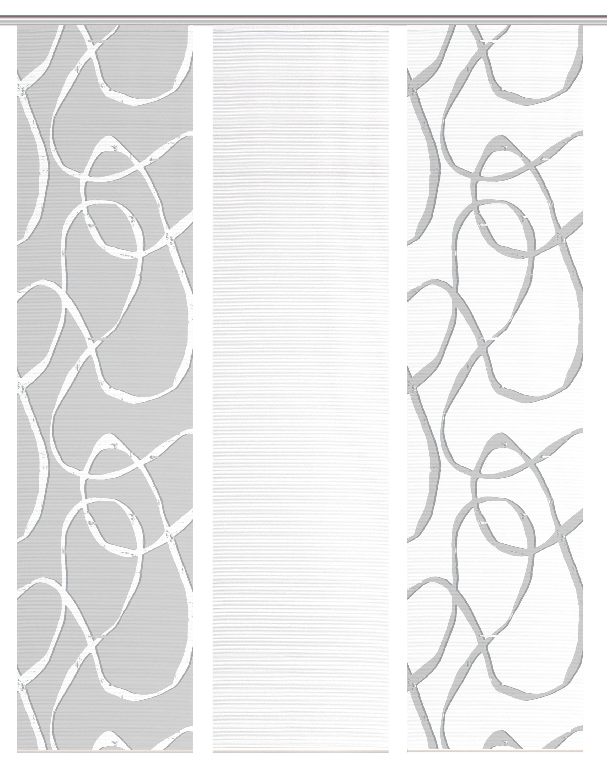 Thumbnail - Vision S Schiebegardine "OPHELIA KOMBI" Paneelwagen 3 Stk. tlg. Schiebevorhang,Bambusoptik,Digitaldruck,SET