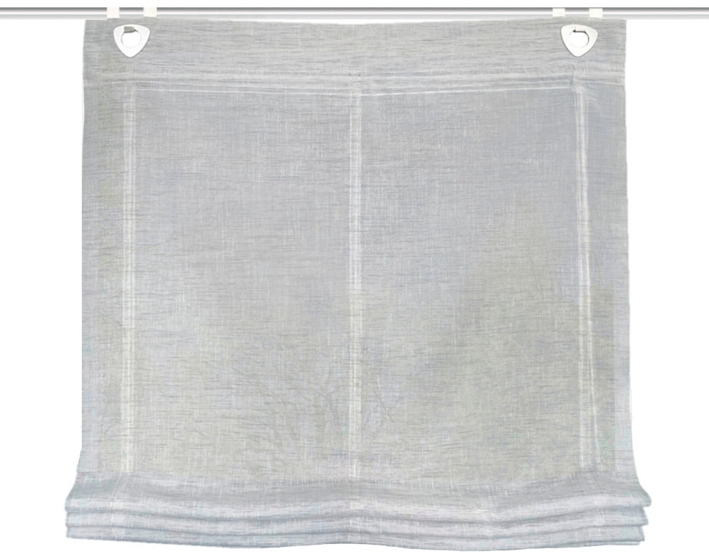 Thumbnail - HOME WOHNIDEEN Raffrollo "CASPER" mit Stangendurchzug ohne Bohren freihängend RAFFROLLO, LEINENSTRUKTUR, UNI