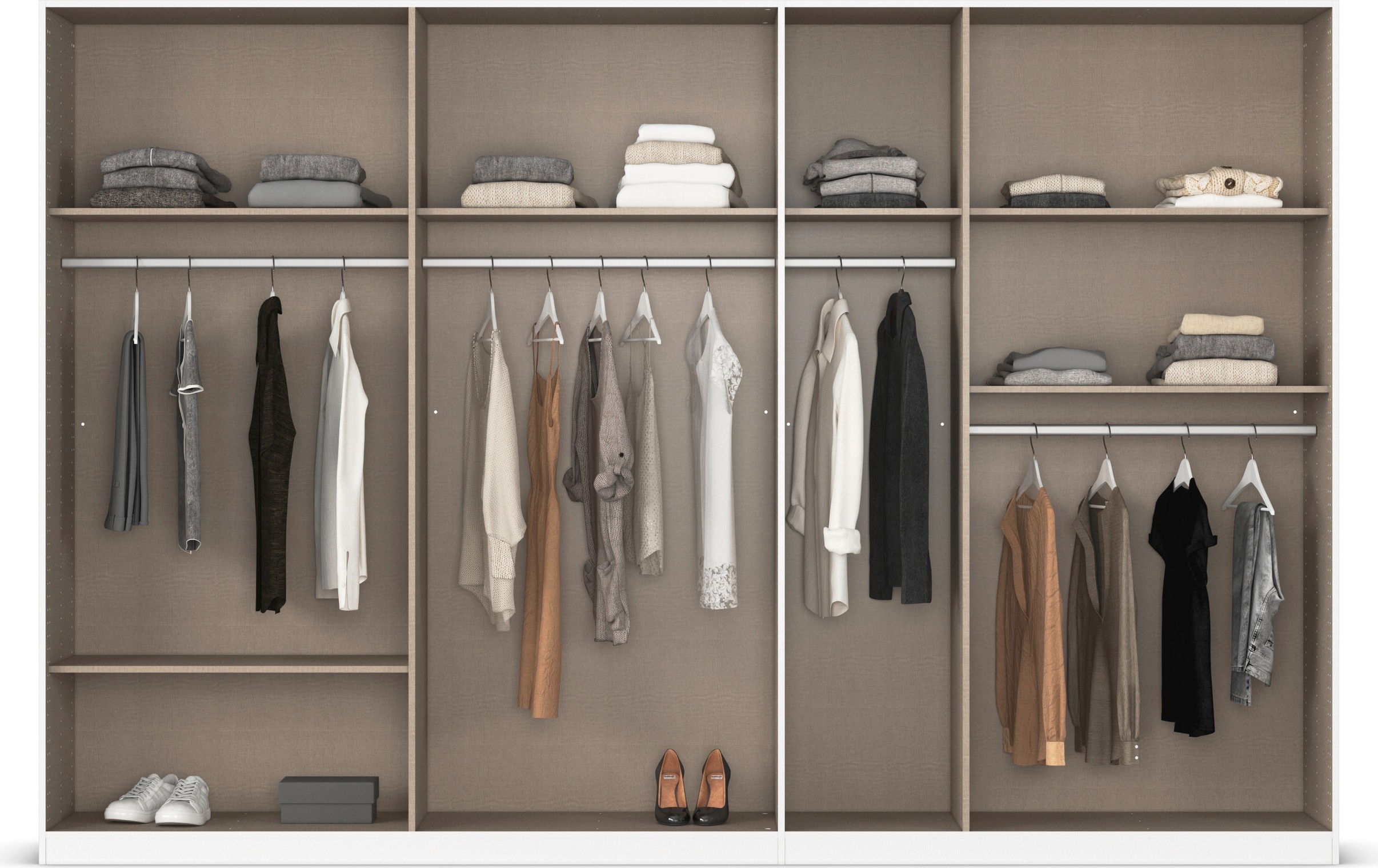 Thumbnail - rauch Drehtürenschrank "Kleiderschrank Schrank Garderobe AGORDO mit Dekor- oder Hochglanzfront", (in zwei Griff-Farben),...