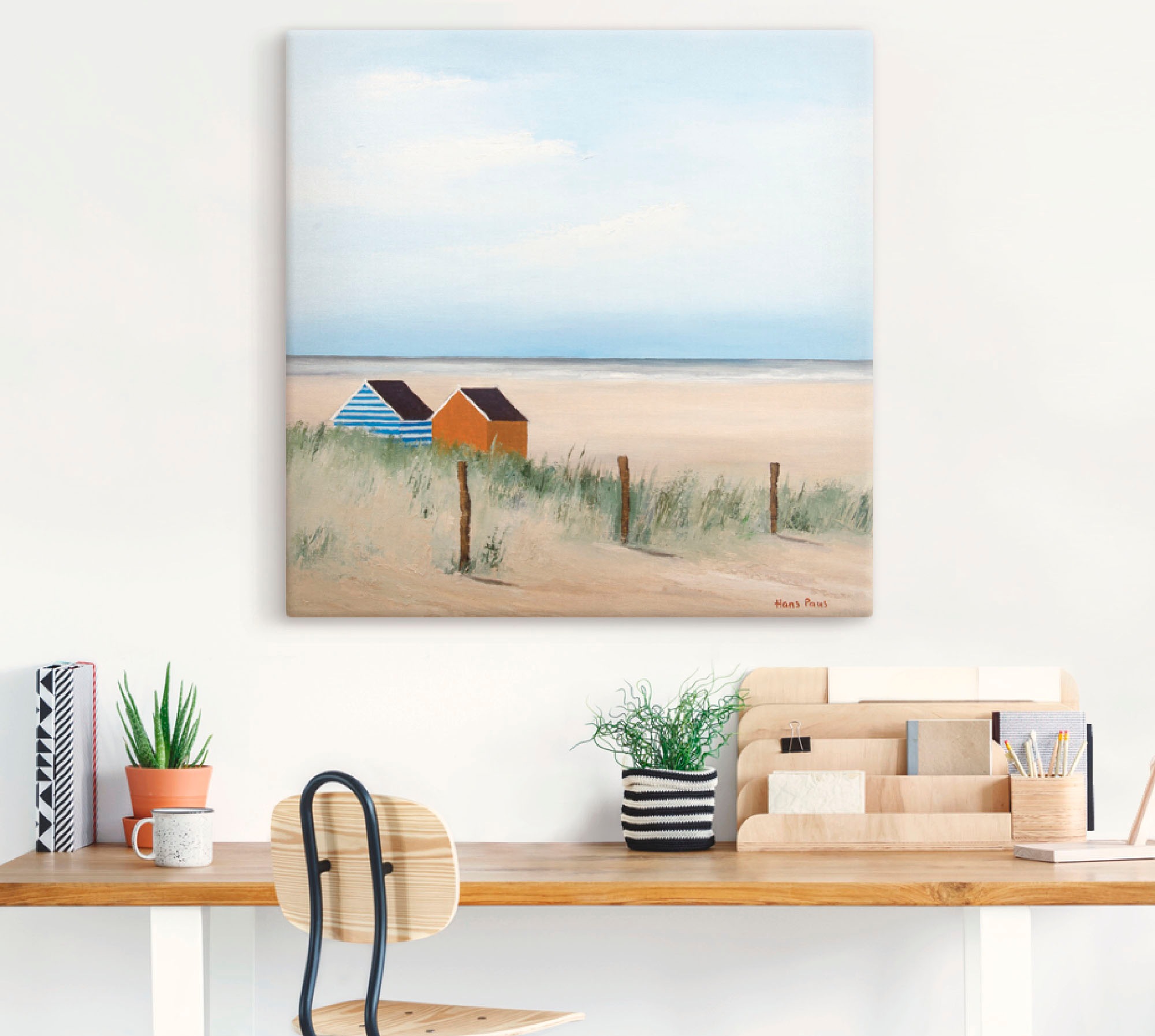 Artland Wandbild "Sonniger Morgen V" Strand 1 Stk. tlg. als Leinwandbild, P günstig online kaufen