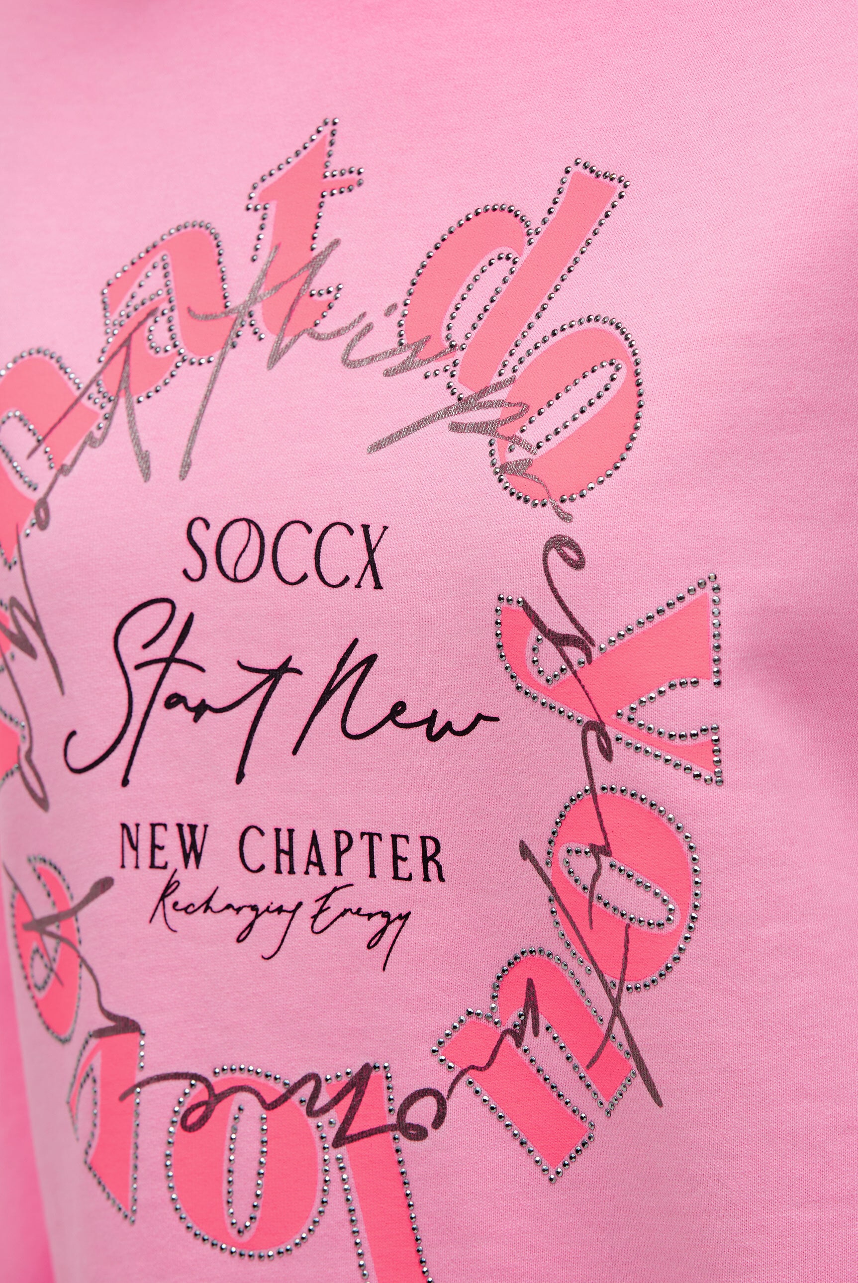 SOCCX Sweater , mit Rollkanten am Ausschnitt und Saum
