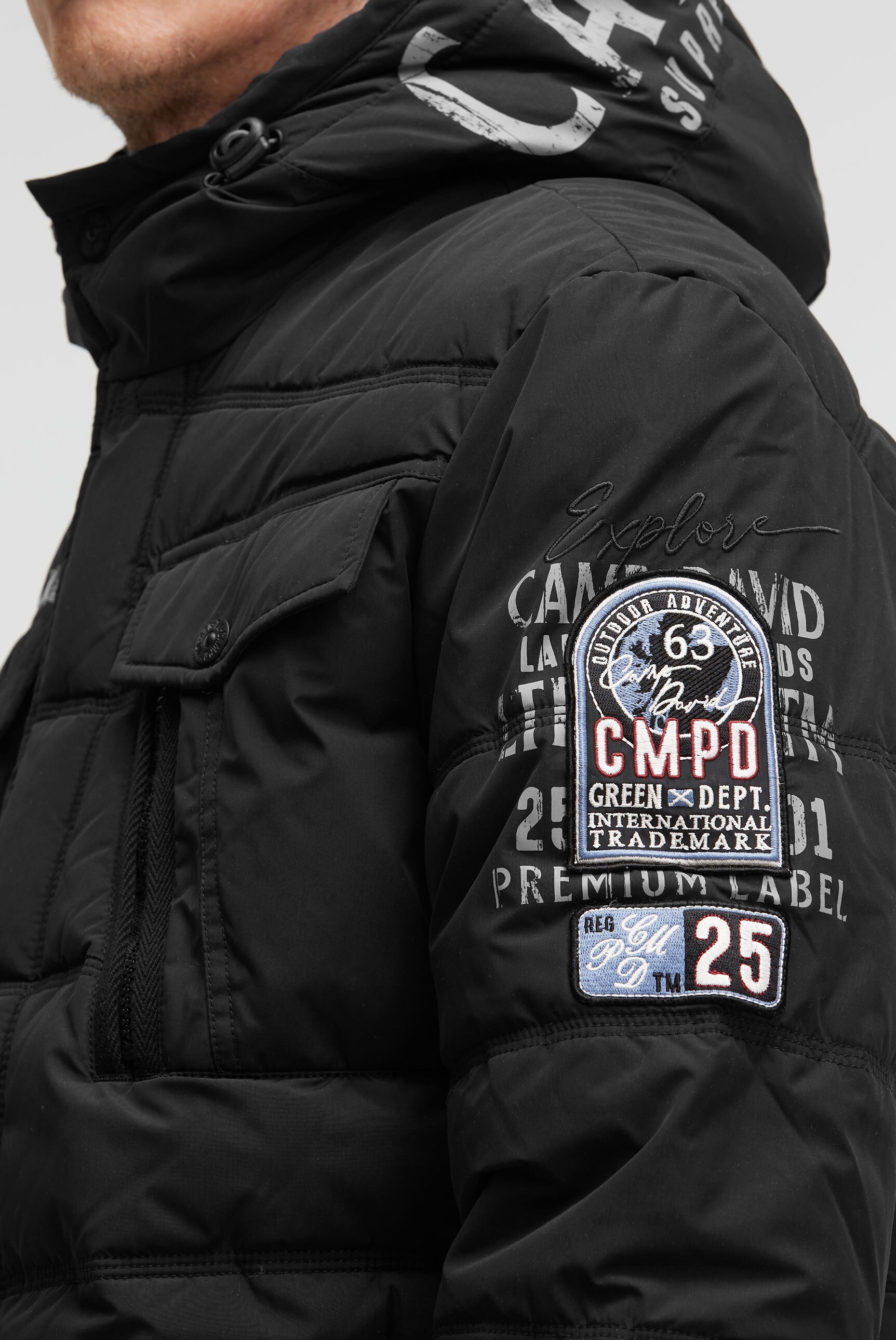 CAMP DAVID Winterjacke, mit Kapuze, mit wasserabweisender Funktion