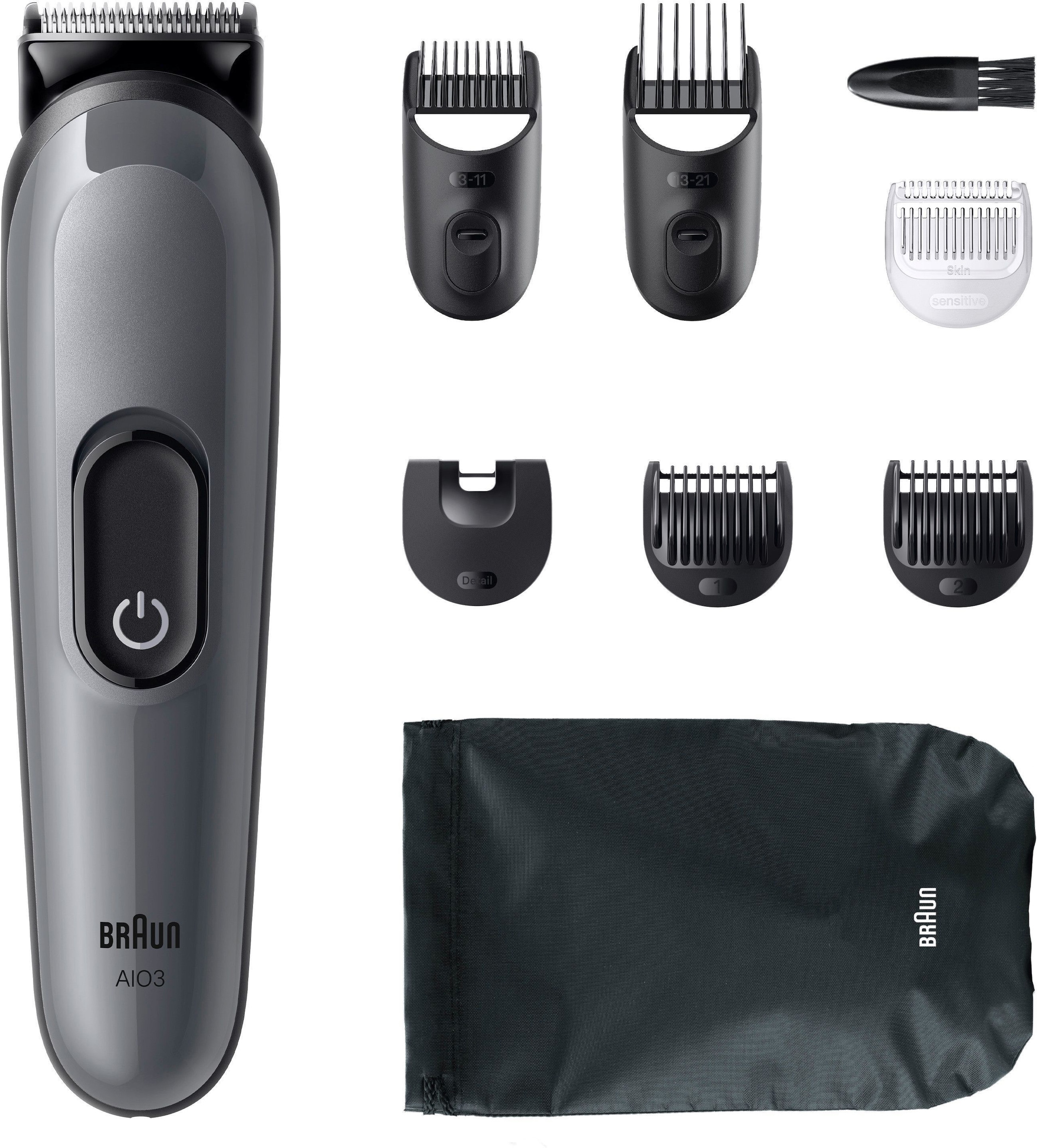 Braun Haarschneider »All-in-One Series 3, 8in1 Pflegeset« ultrascharfe Klinge, 14 Längeneinstellungen, 50 Min Akkulaufzeit