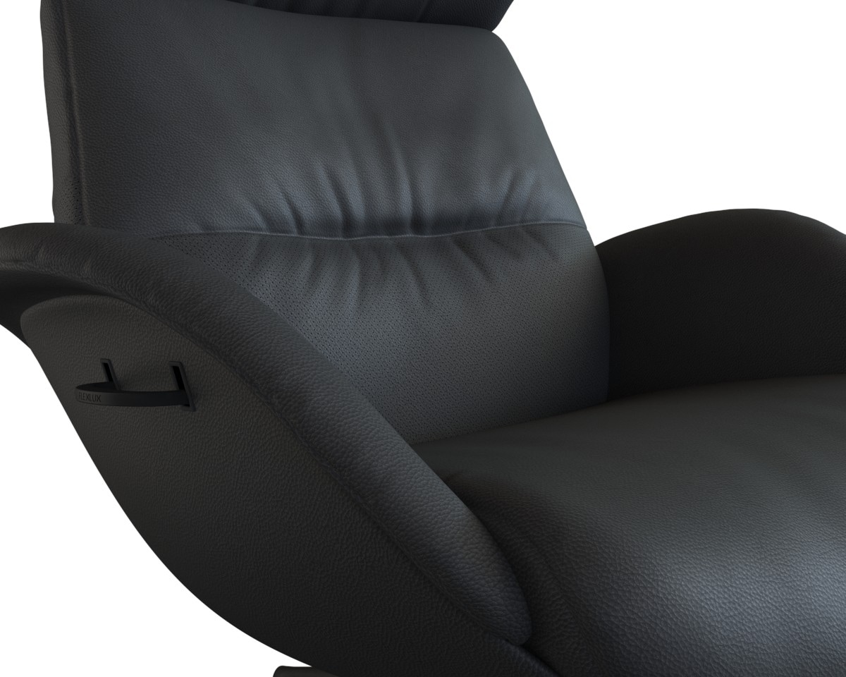 FLEXLUX Relaxsessel »Relaxchairs More«, Premium Komfort, Rücken- & Kopfteilverstellung, drehbar, Fuß schwarz