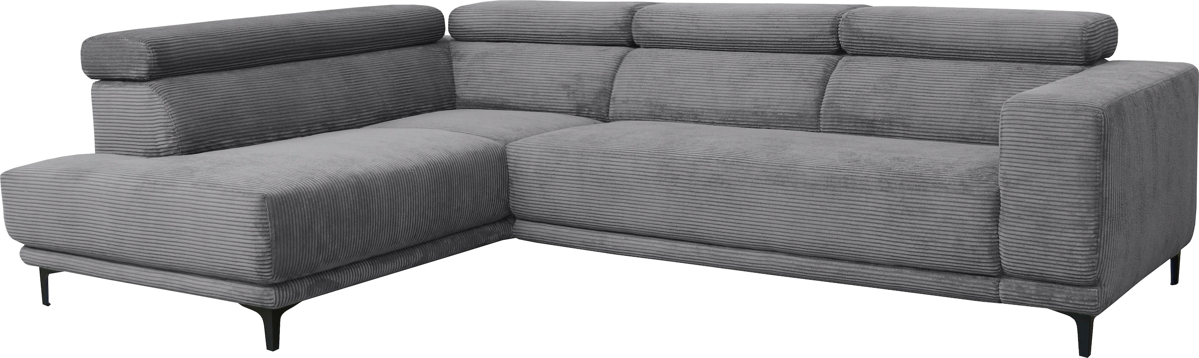 alina Ecksofa »Hikari«, wahlweise mit Sitzvorzug, in modernem Cordstoff, Breite 276 cm