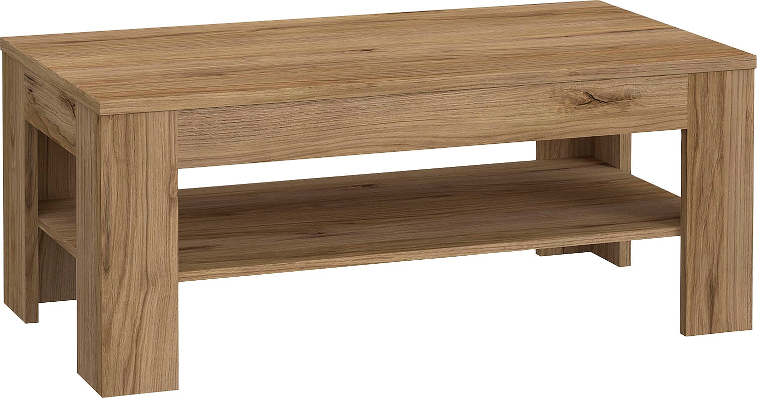 PRO Line Couchtisch, aus Holz, als kaufen 2 Ablageböden, rechteckig 2 BAUR Körbe | Ablagefächer