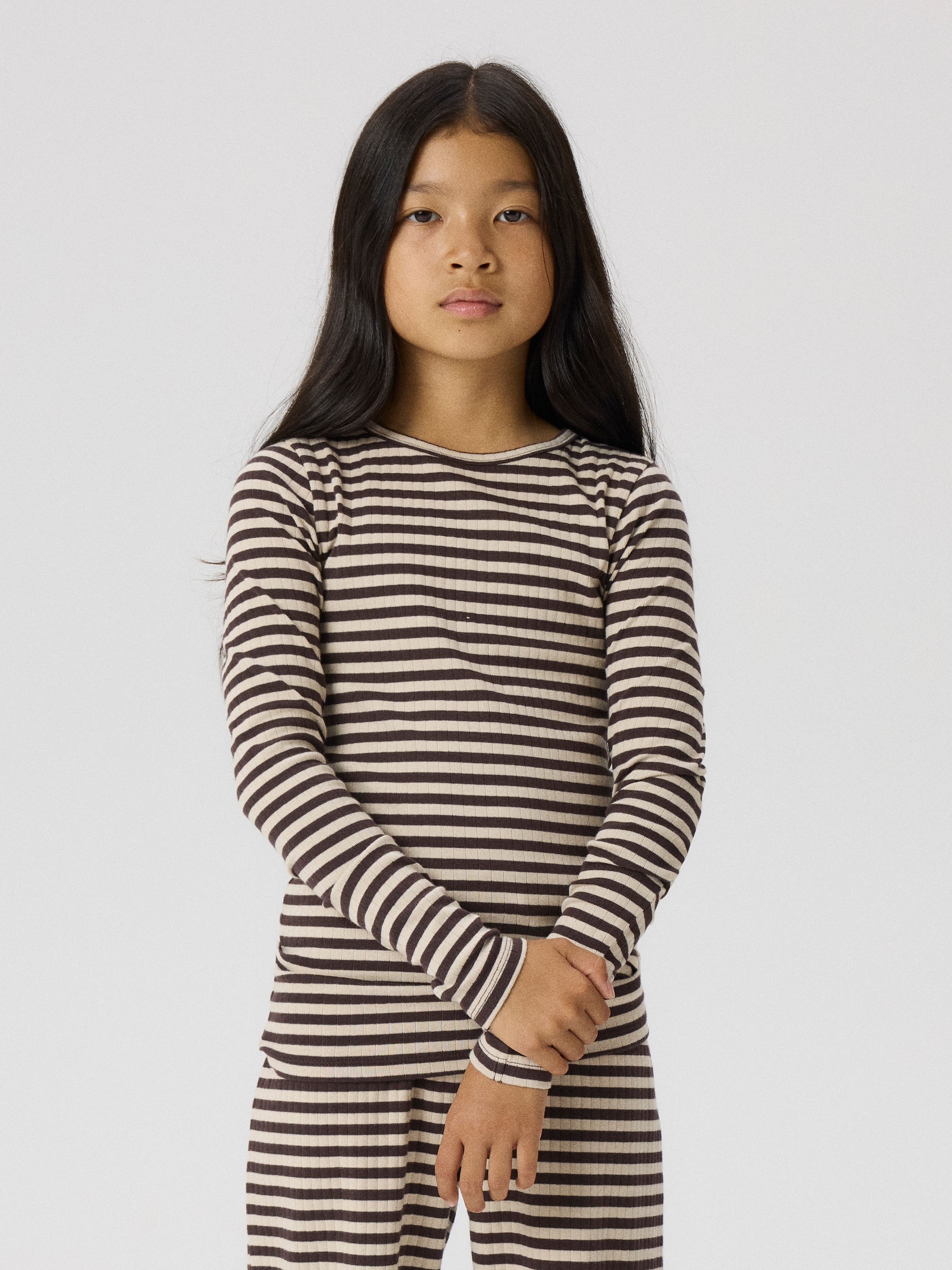 Name It 1100000002199 "NKFSURAJA XSL LS TOP NOOS" toller Ringel-Look in gerippter Qualität