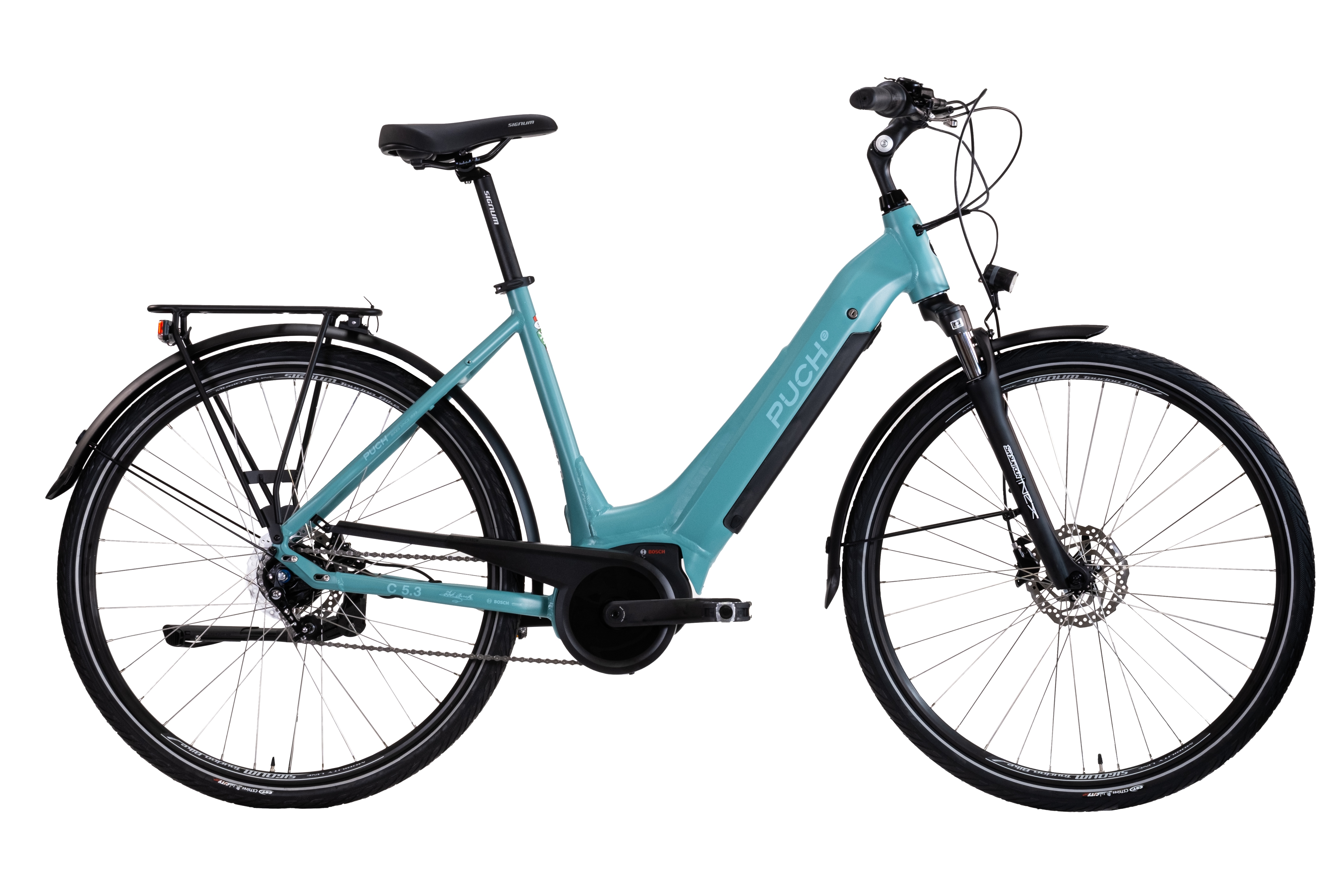 PUCH "PUCH C5.3 NEXUS / BOSCH 500 Wh 28" grün 7-Gänge" 7 Gang Shimano Nexus Schaltwerk Nabenschaltung Mittelmotor 250 W BOSCH PERFORMANCE LINE 36 V/250 W, Mittelmotor