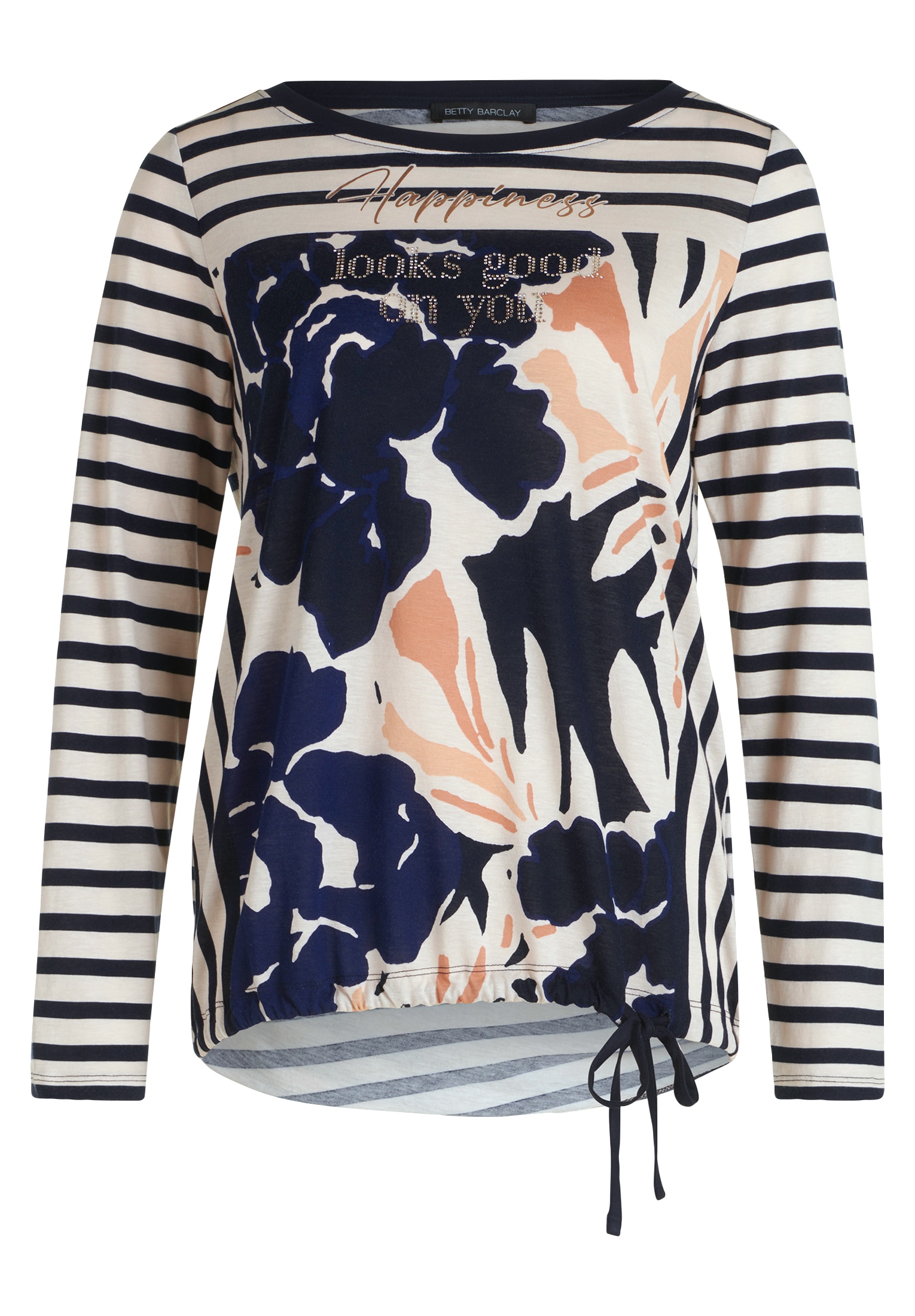 Betty Barclay Kurzarmshirt »Betty Barclay Damen Casual-Shirt mit Tunnelzug«, (1 tlg.), Glitzersteine