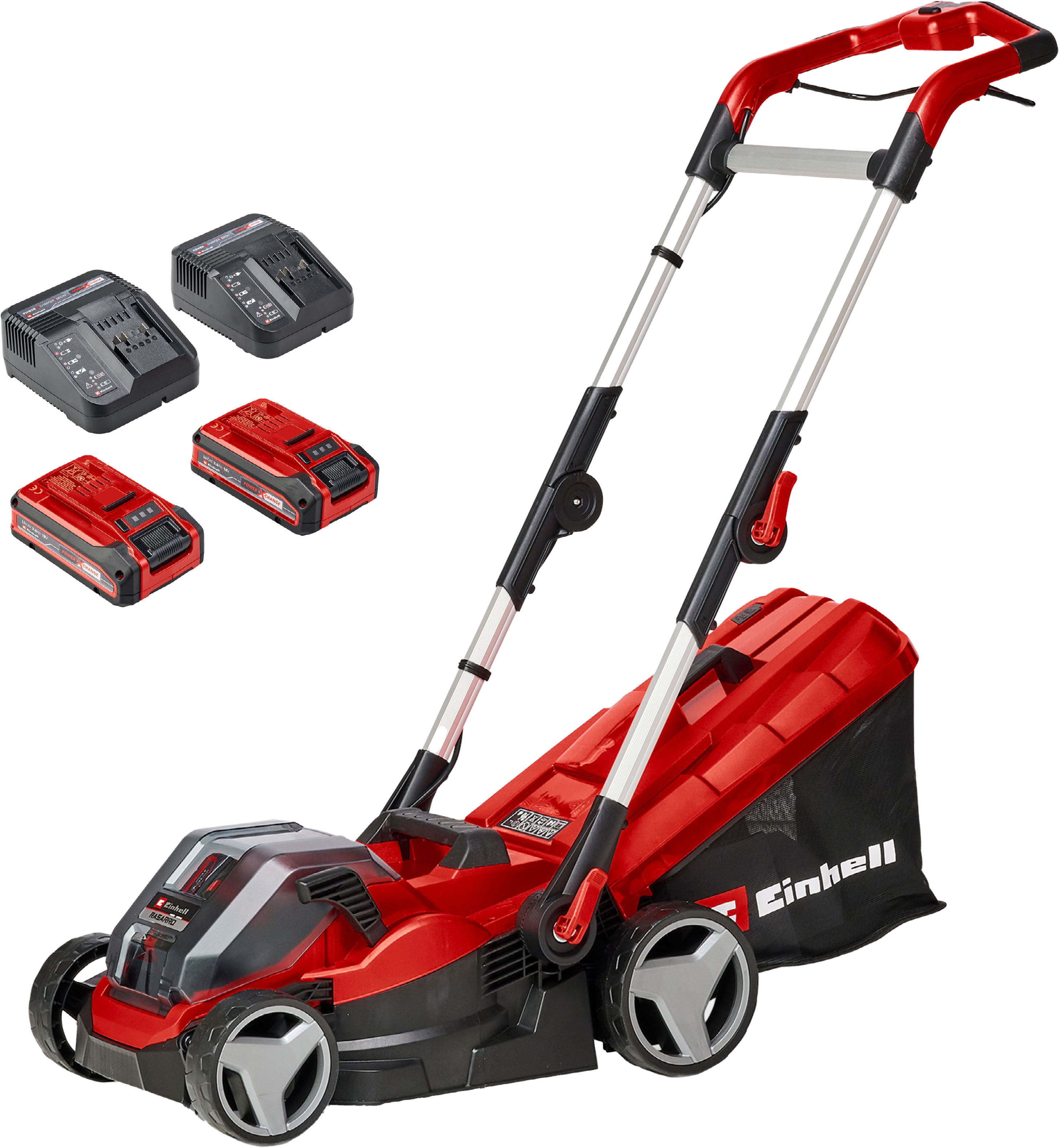 Einhell 1100000002199 "Einhell Power X-Change RASARRO 36/34" mit 2x Akku 18V/3,0Ah und 2x Ladegerät