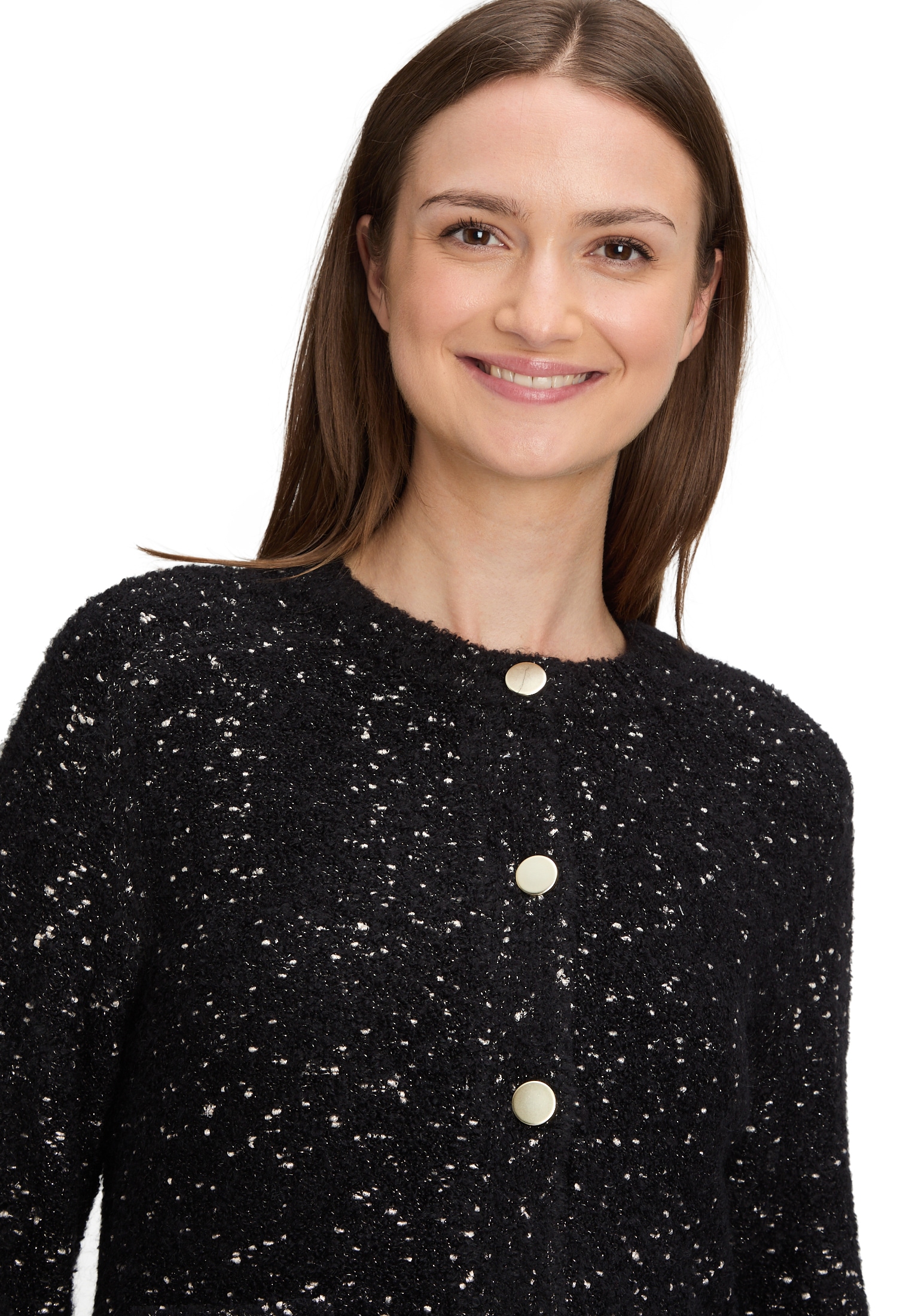 Betty&Co Strickjacke »Damen Strick-Cardigan mit Lurexfaden« 1 Stk. tlg.