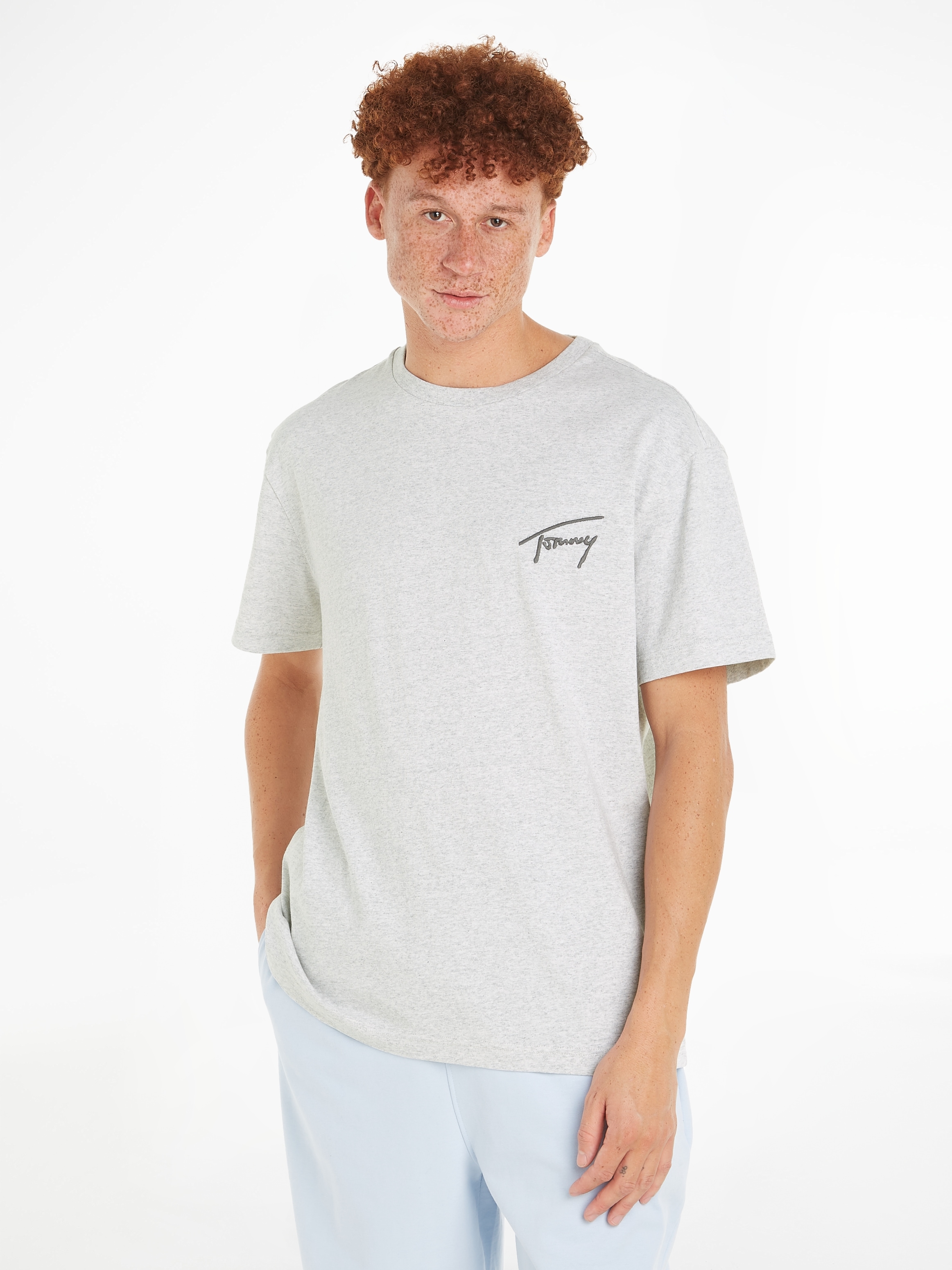 Tommy Jeans T-Shirt "TJM REG SIGNATURE TEE EXT", mit aufgesticktem Signatur günstig online kaufen