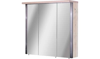 Black Friday HELD MÖBEL Spiegelschrank »Luena«, Breite 80 cm, mit 3D-Effekt,  dank drei Spiegeltüren | BAUR