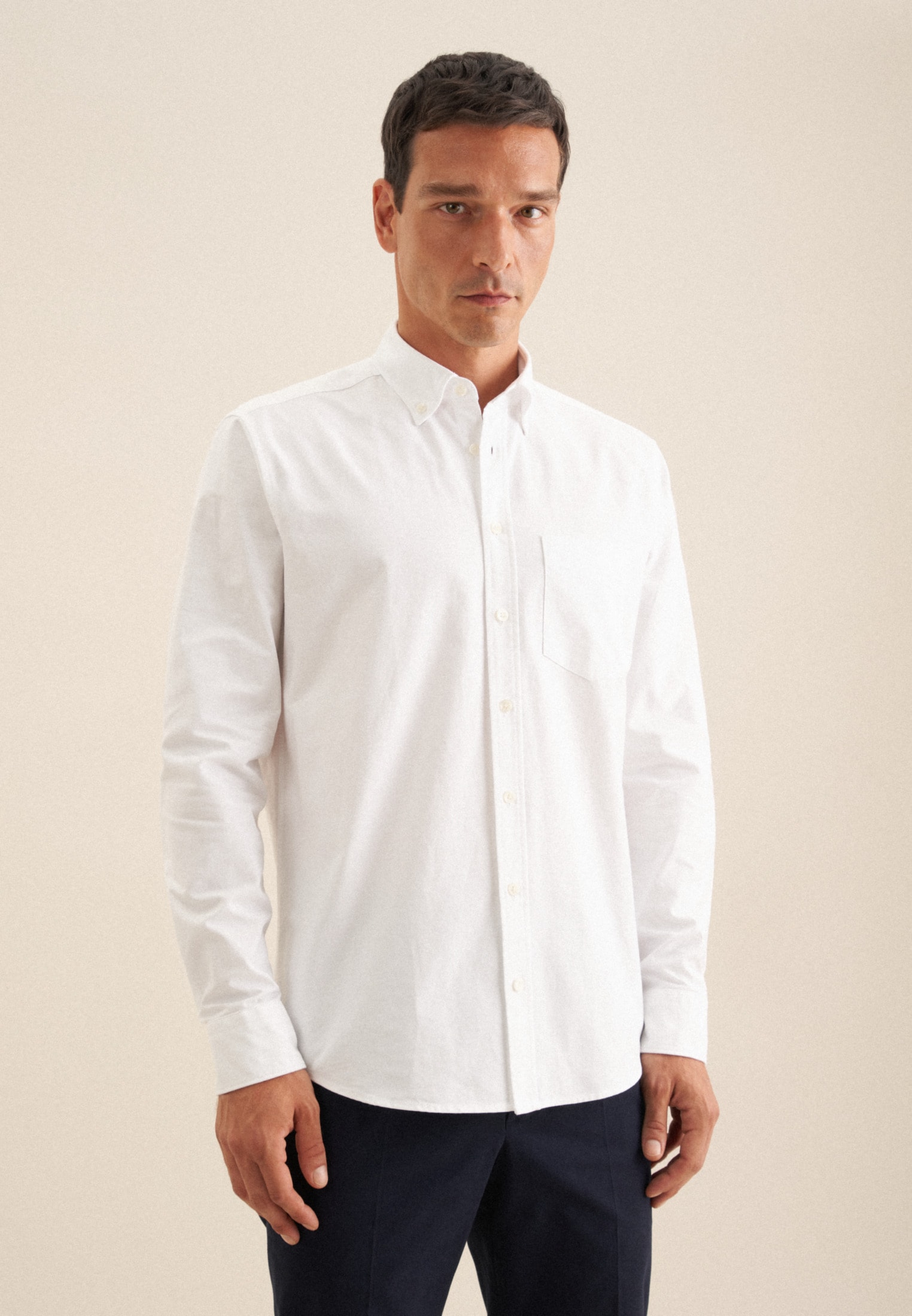 seidensticker Businesshemd, Regular 1/1 Button-Down-Kragen Uni günstig online kaufen