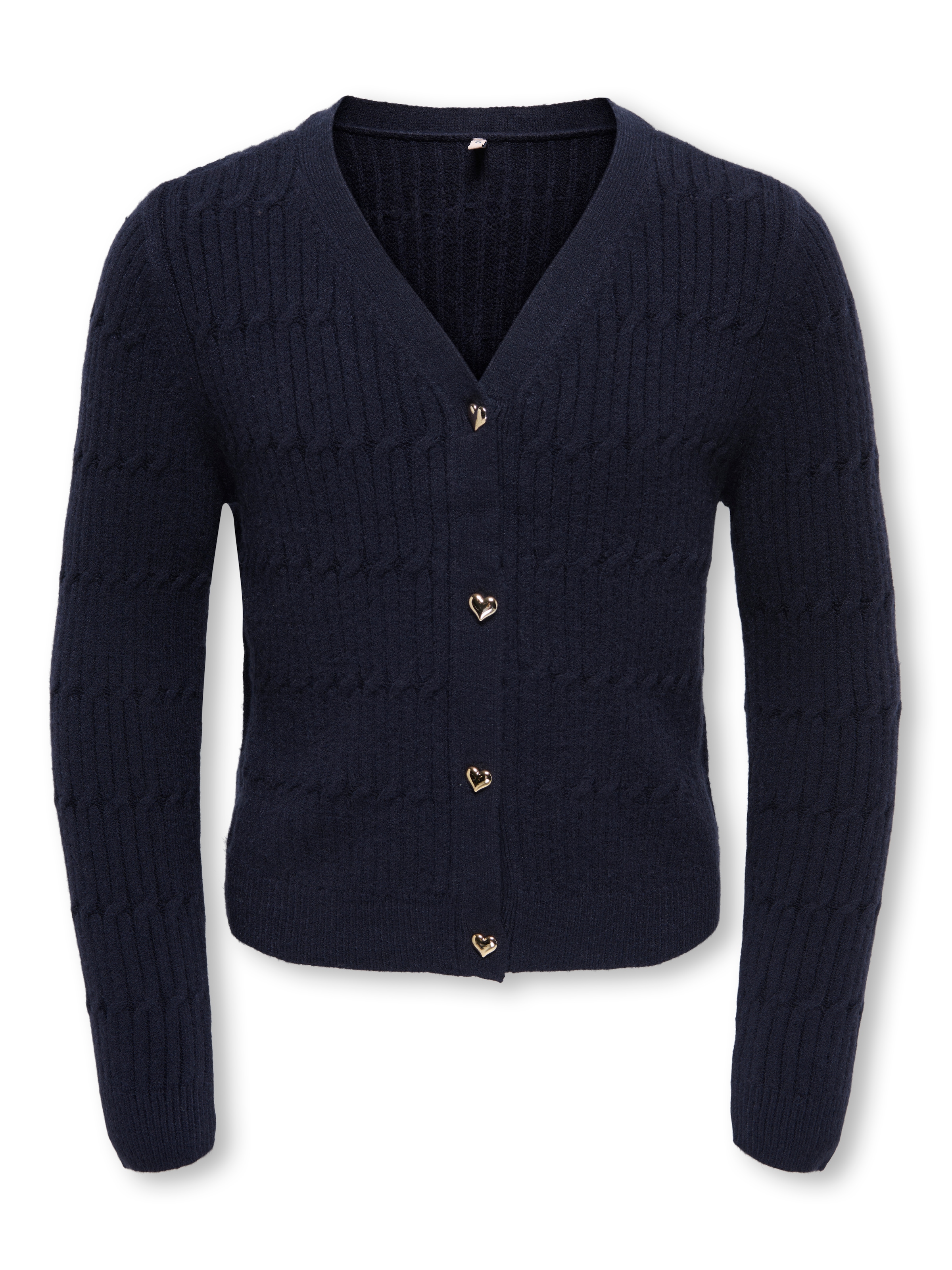 KIDS ONLY Strickjacke "KOGKATIA LS CABLE V-NECK CARDI KNT" Materialmix, regular fit