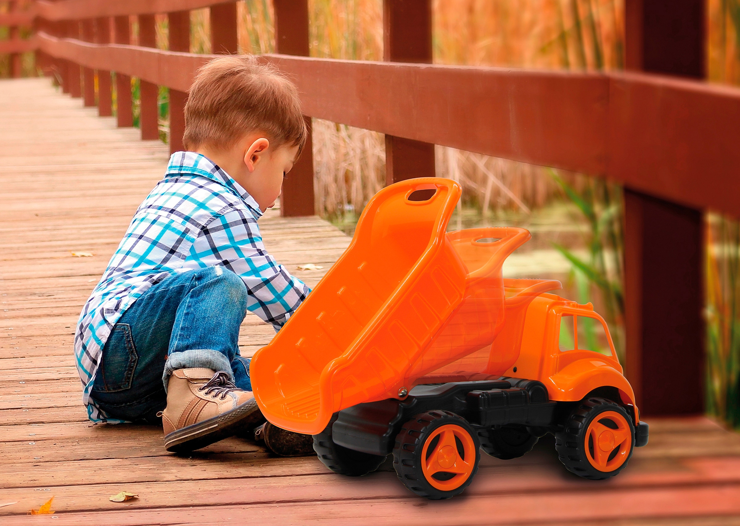 Jamara Spielzeug-Radlader »Dump Truck XL«, für Kinder ab 12 Monaten, BxLxH: 36x71x38 cm