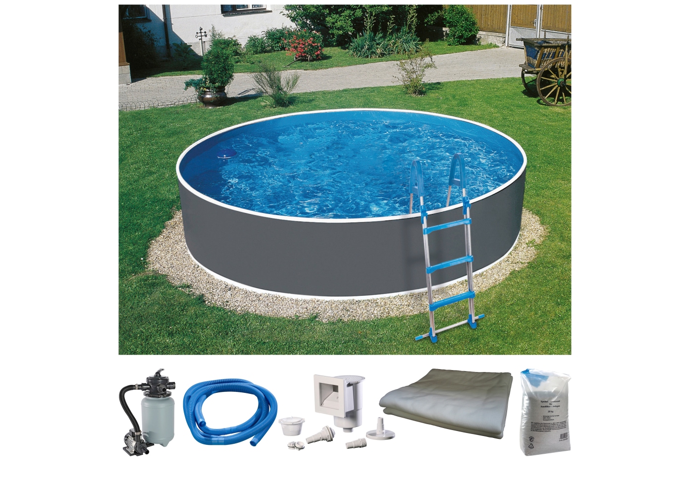 KONIFERA Apvalus baseinas »Standard« (Set 6 tlg...