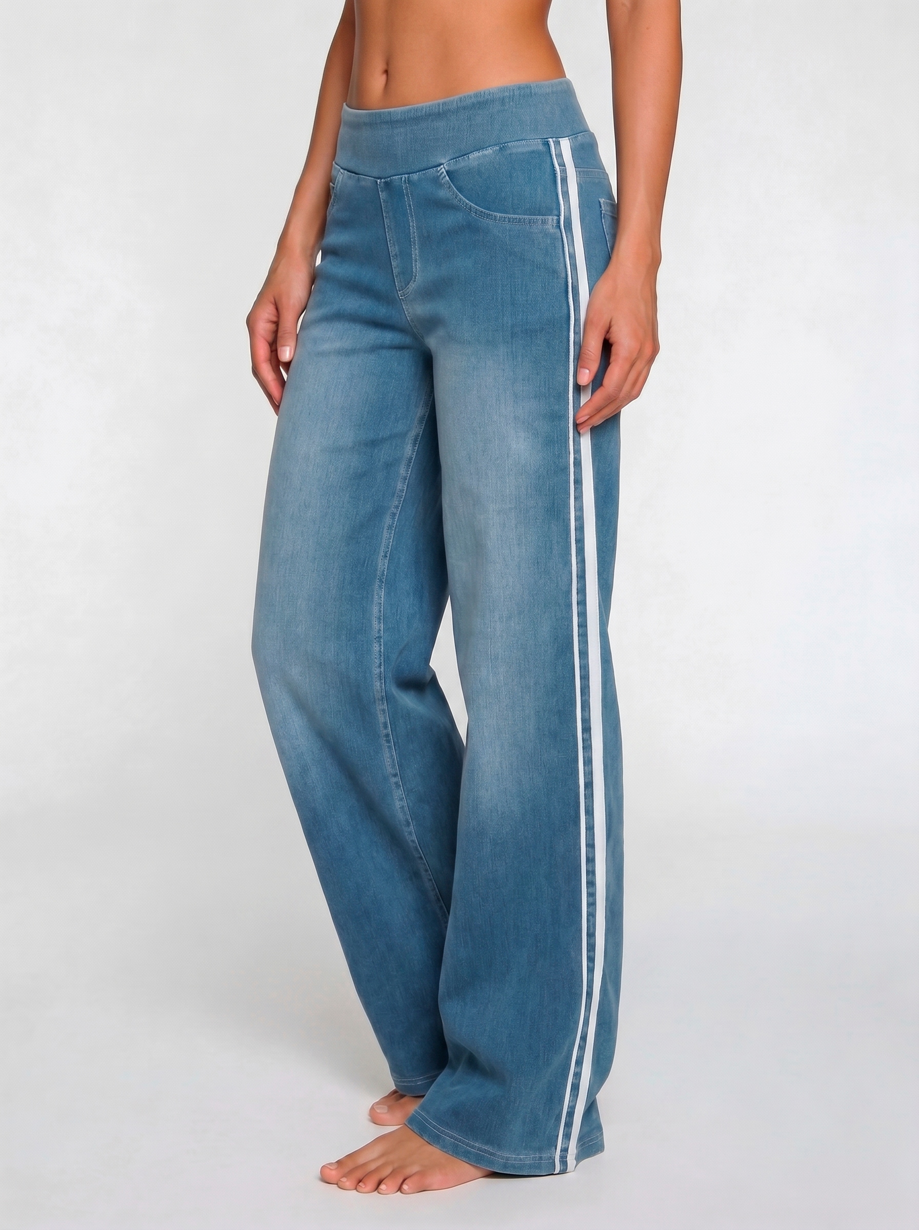 H.I.S Schlupfhose "Wide Leg Style, mit Waschung, mit Taschen, ohne Verschluss" Denim der sich uneingeschränkt bequem anfühlt