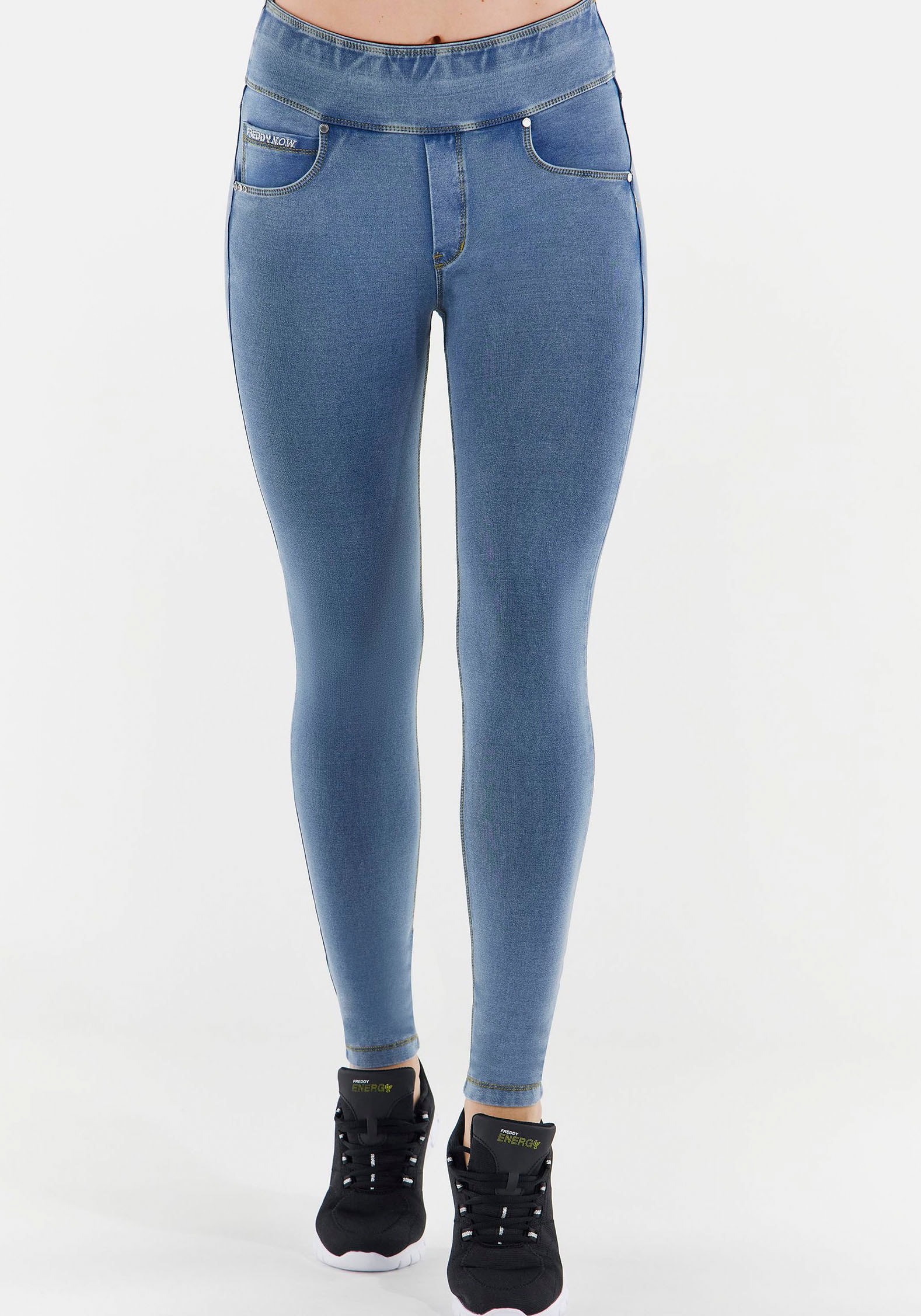 | umschlagbarem Skinny online mit kaufen auf Jeggings BAUR Rechnung Taillenbund Freddy »NOW«,