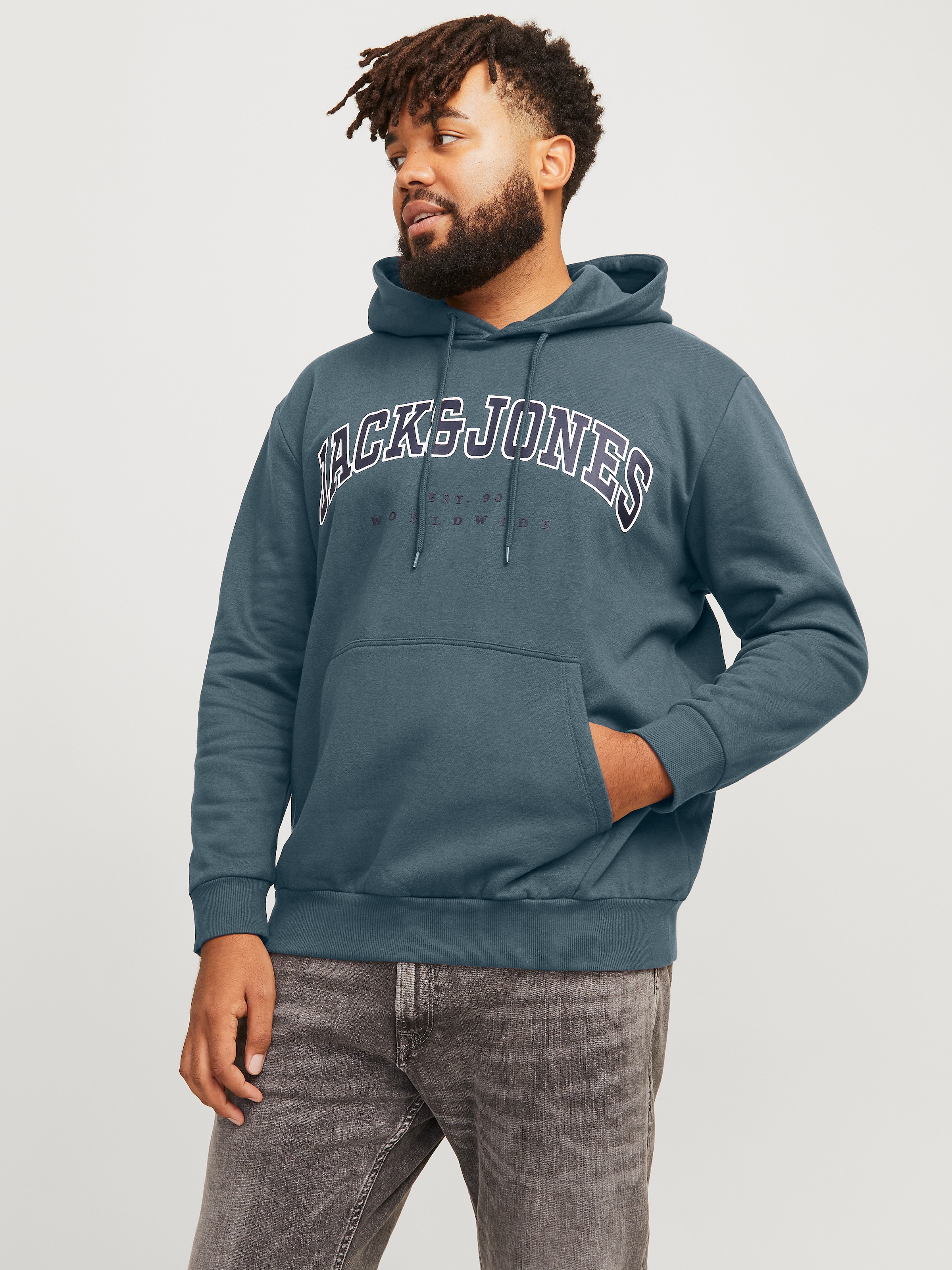Jack & Jones PlusSize Hoodie "JJECALEB VARSITY SWEAT HOOD NOOS PLS" günstig online kaufen