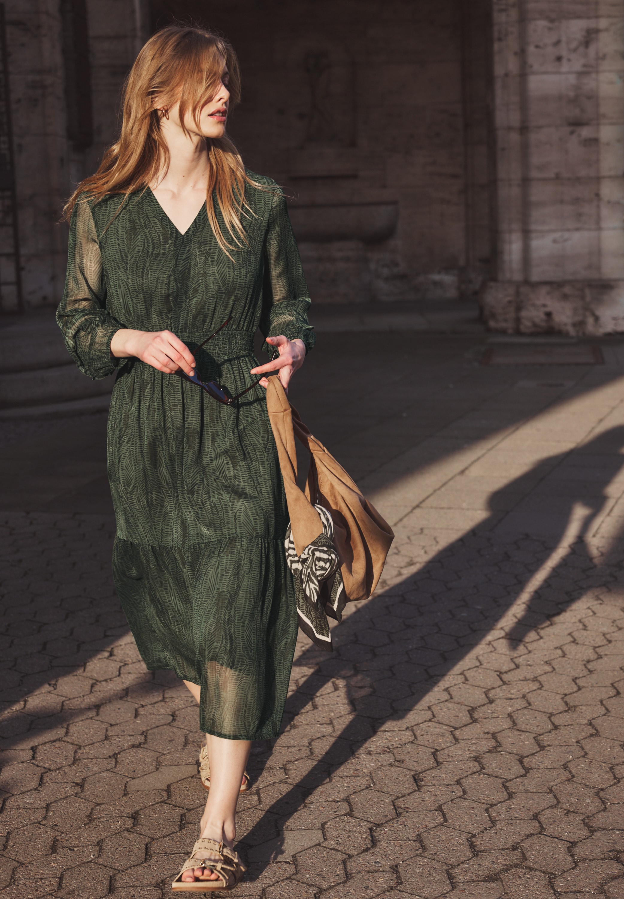 STREET ONE STUDIO Midikleid Ohne Taschen mit allover Print günstig online kaufen