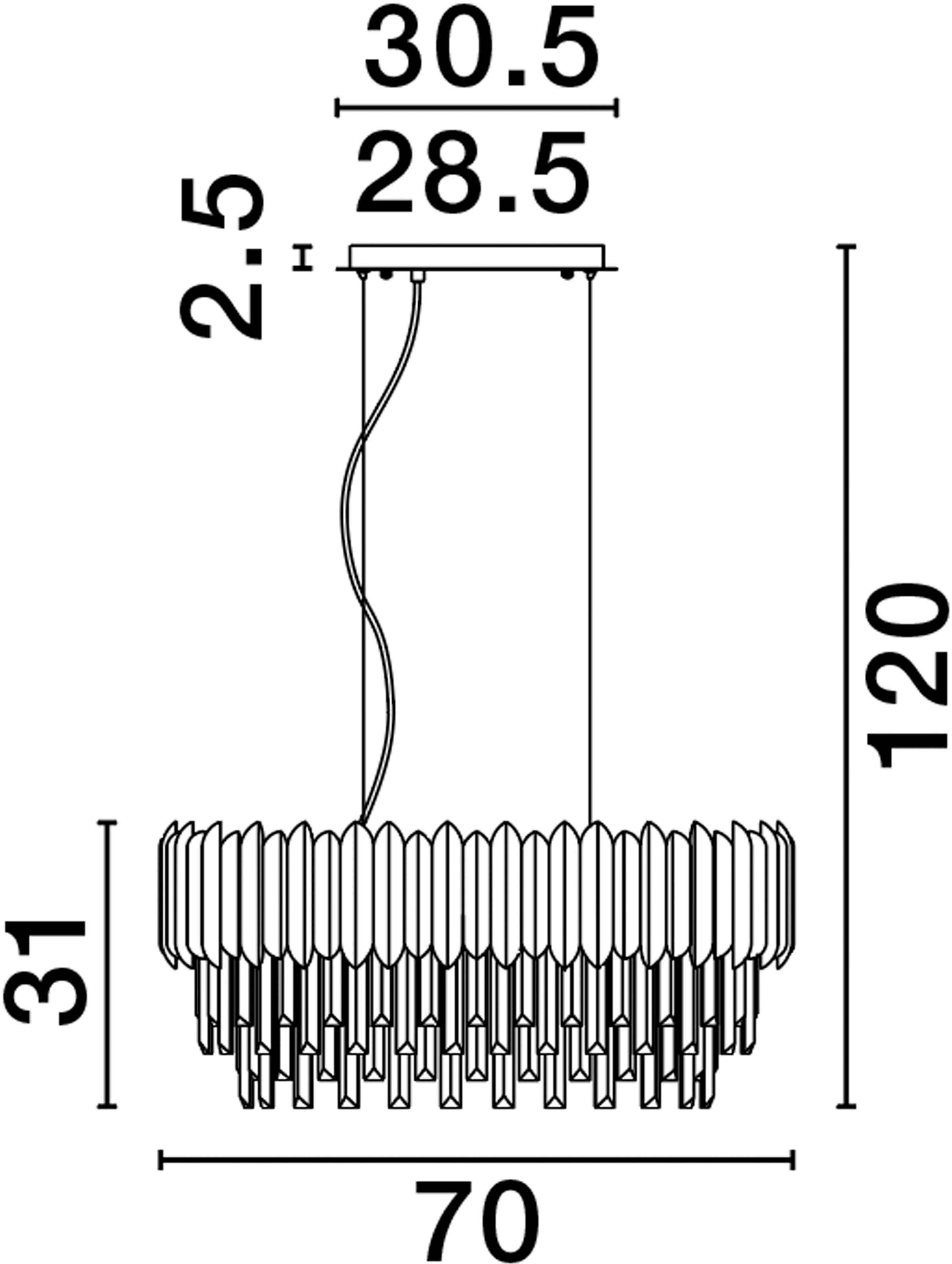 Nova Luce Hängeleuchten »MAGNOLIA« E14 1 Stk. Ohne Leuchtmittel
