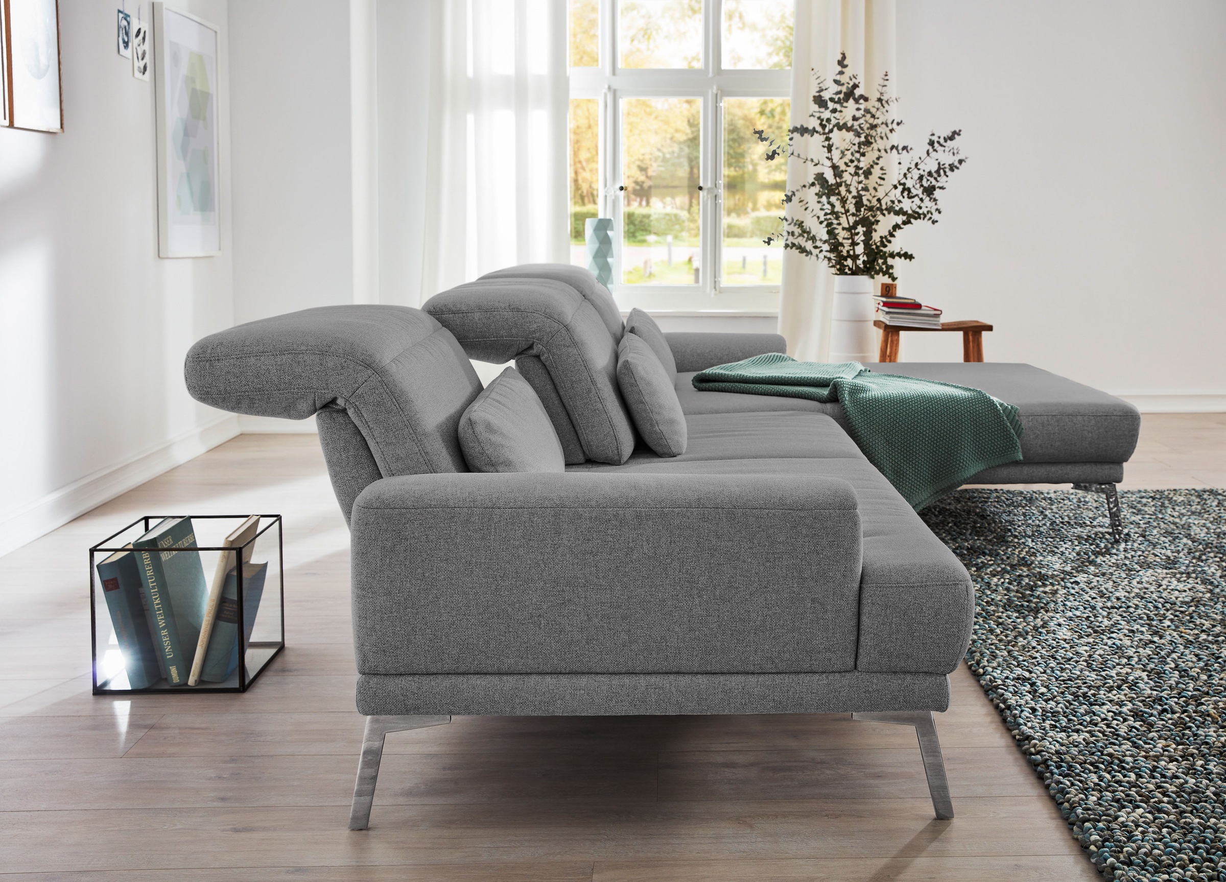 Musterring Ecksofa "MR 4580", mit Kopf- und Sitztiefenverstellung, Metallfu günstig online kaufen