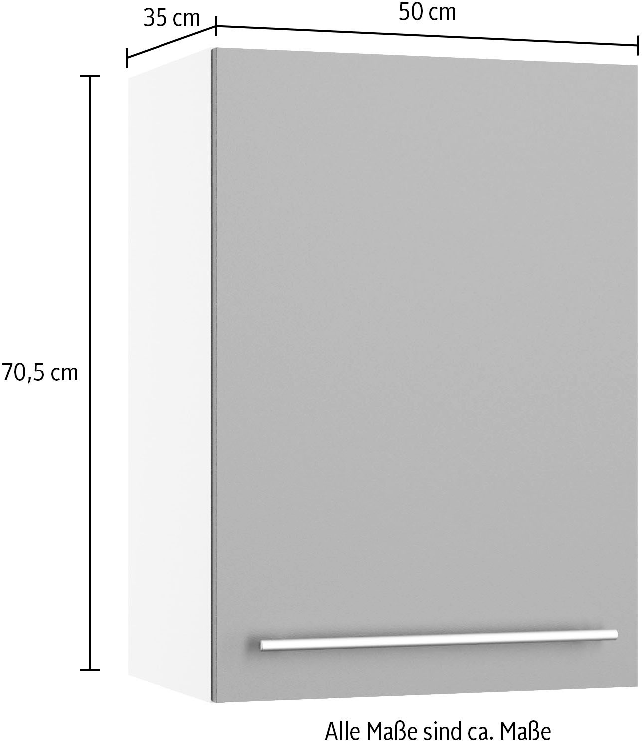 OPTIFIT Hängeschrank »Bern2«, Breite 50 cm, 1 Tür, 2 Einlegeböden