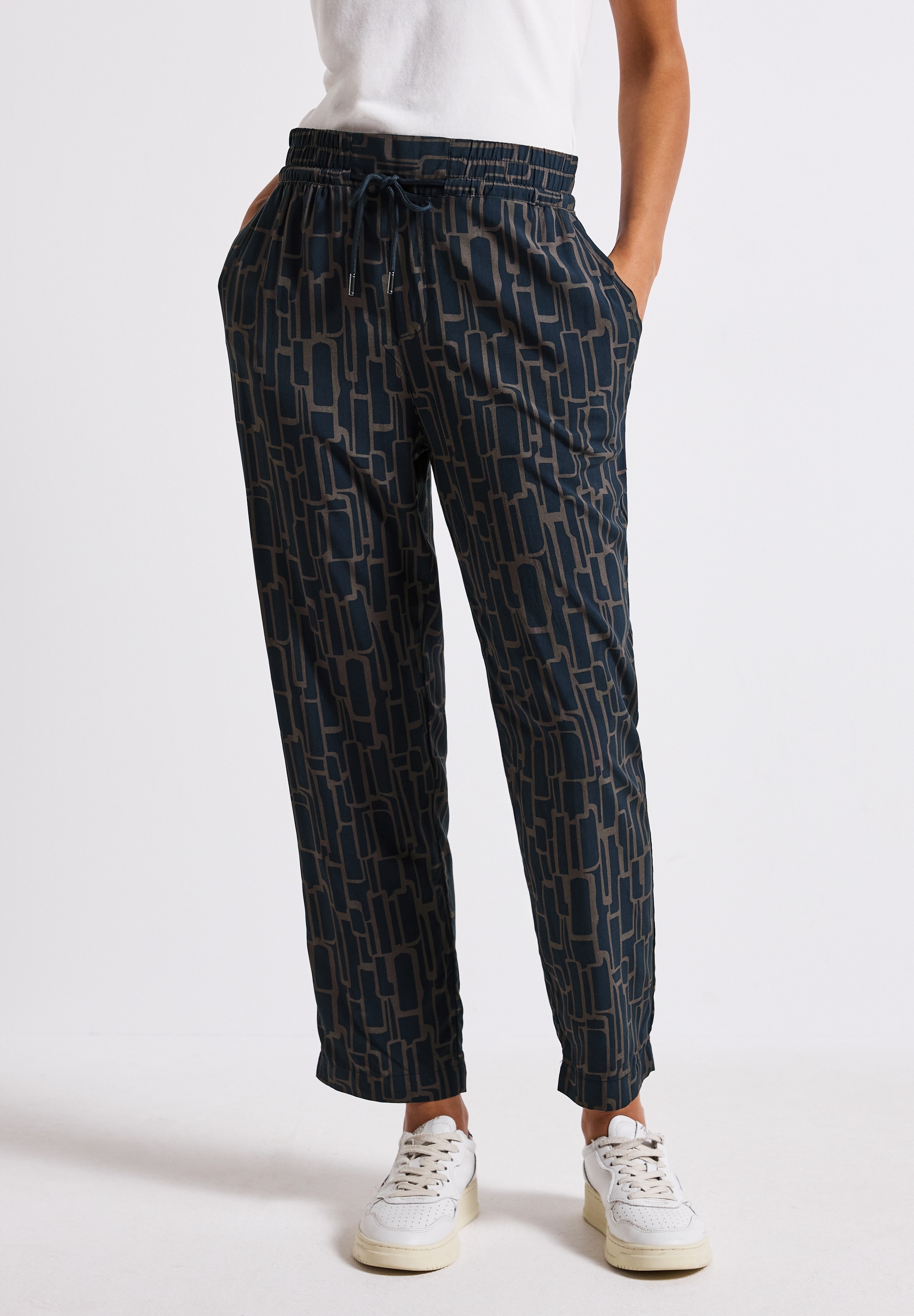 STREET ONE Jerseyhose, Middle Waist günstig online kaufen