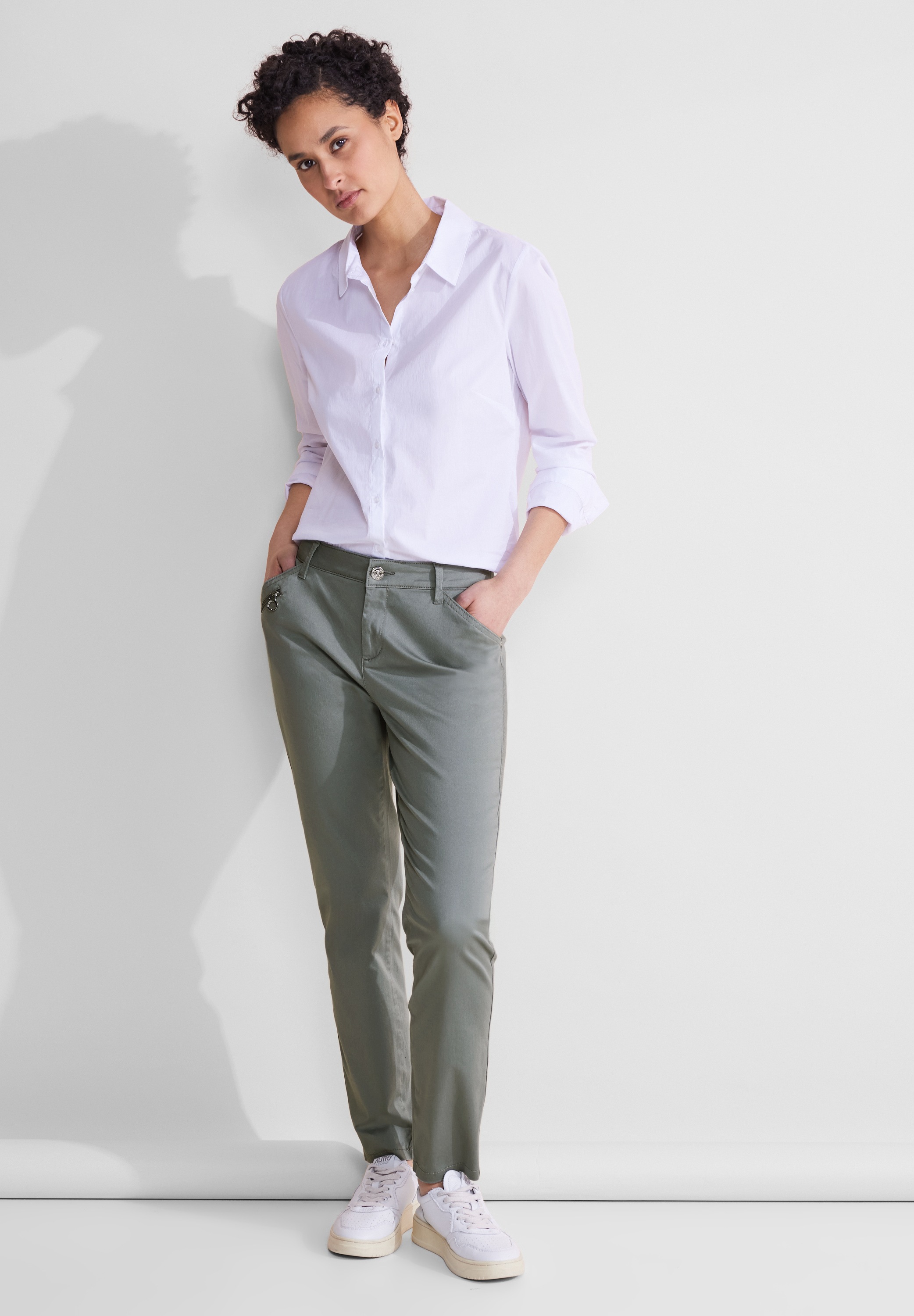 STREET ONE Röhrenhose, Middle Waist