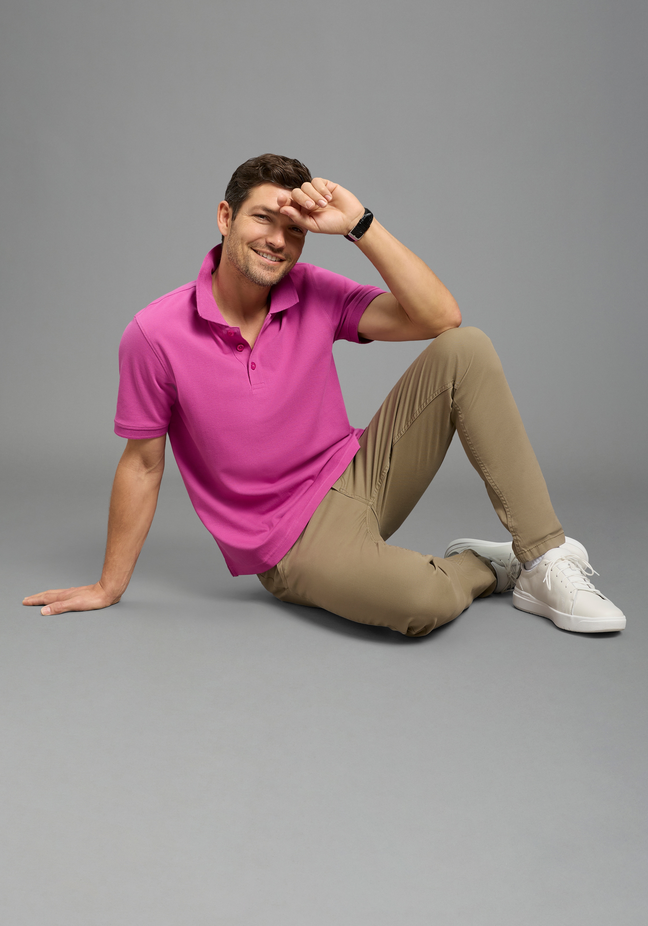 Man's World Poloshirt Magenta 5XL 4