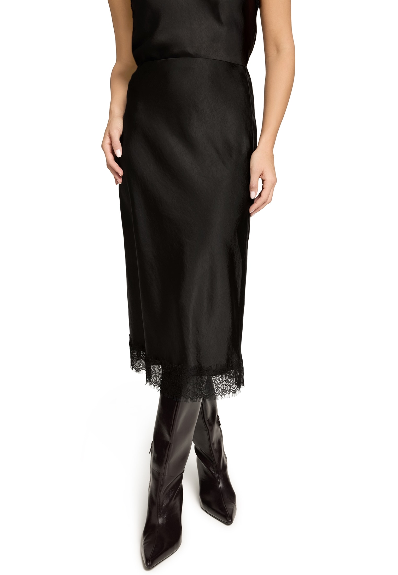 Zero Maxirock "Damen mit Spitze" Stickerei günstig online kaufen