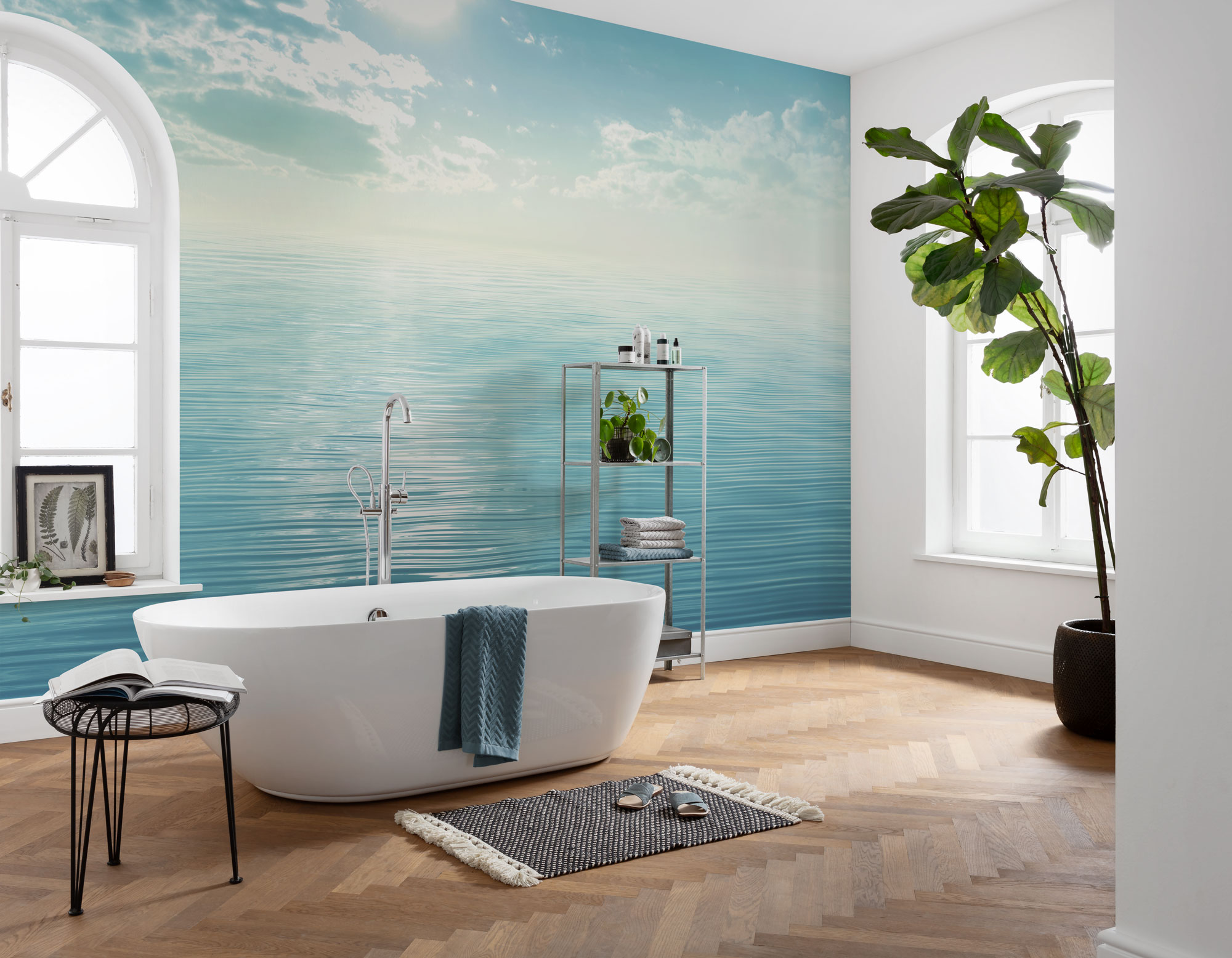 Komar Fototapete "Vlies Fototapete - La Mer Bleue - Größe 400 x 250 cm" Motiv bedruckt glatt