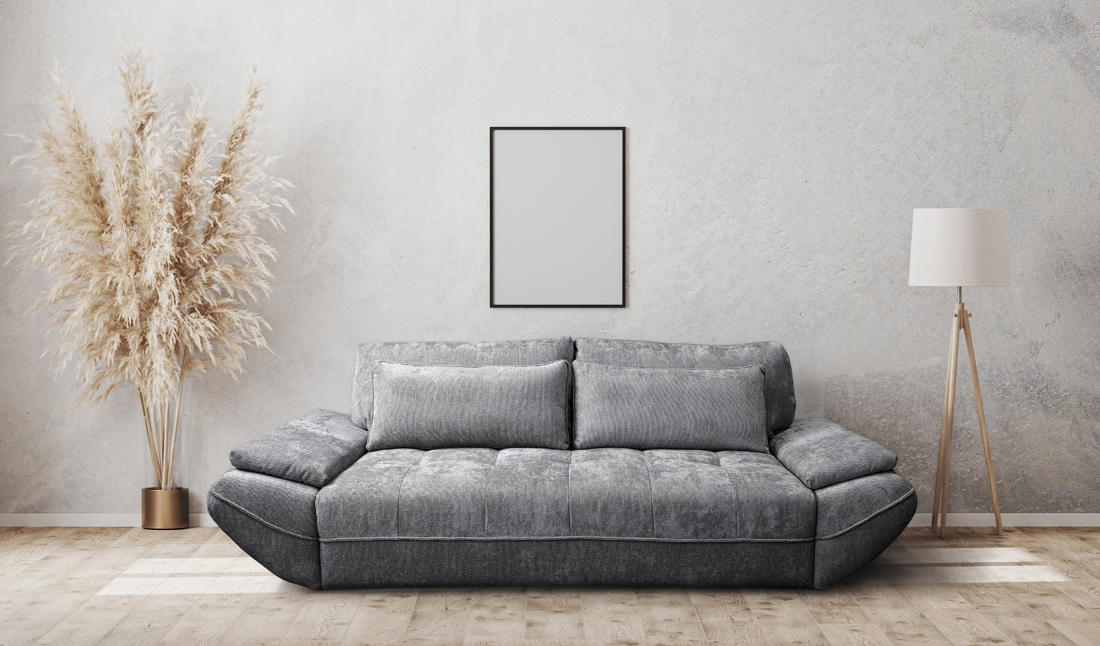 exxpo - sofa fashion Big-Sofa "Elma Mega Schlafsofa, Breite 280, bequem und komfortabel" inkl. Bettfunktion und Bettkasten,toller Sitzkomfort, Steppung im Sitz