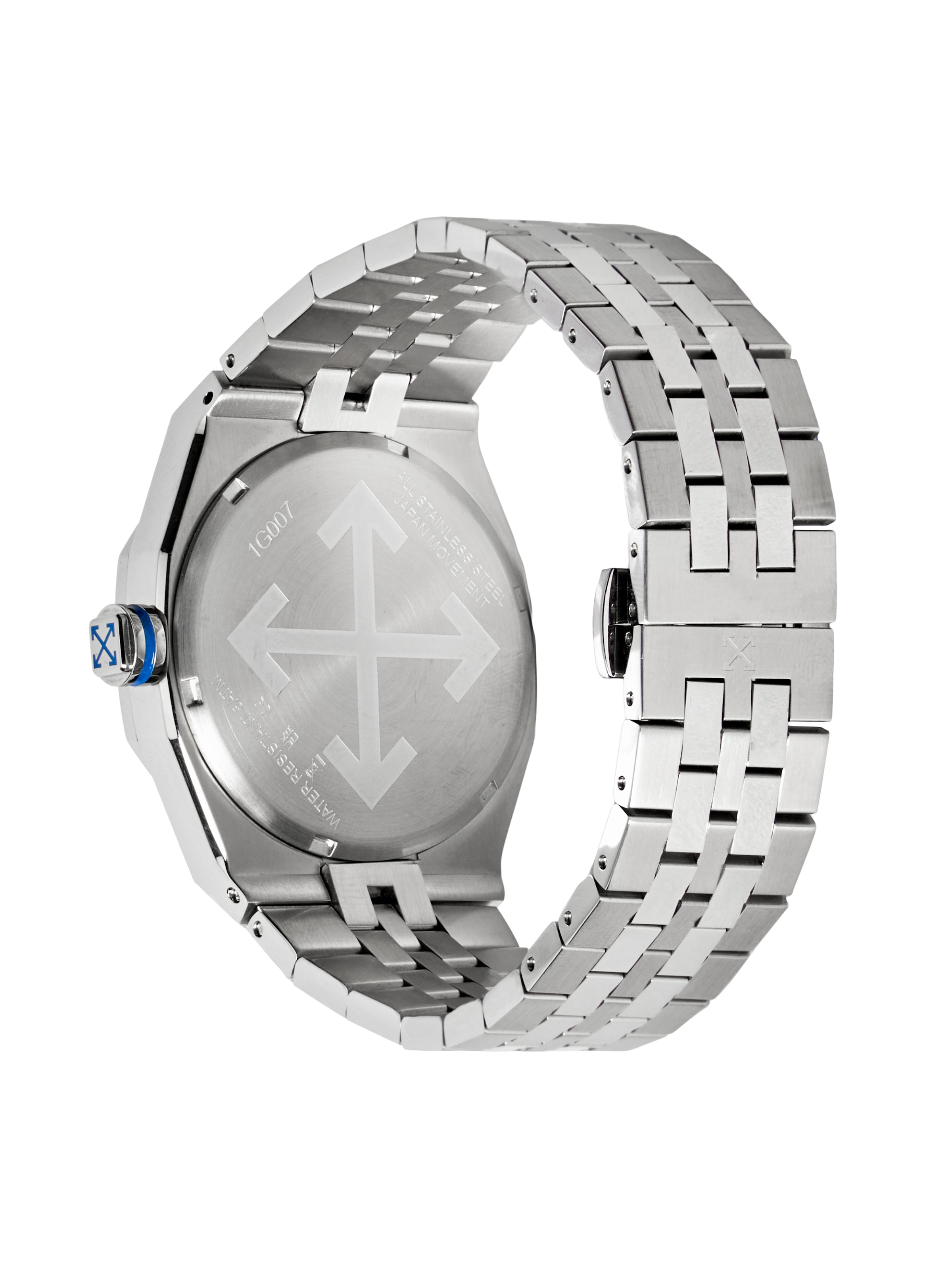 OFF-WHITE Quarzuhr »NO GRID« Armbanduhr, Herrenuhr, Edelstahlarmband, analog, Tag