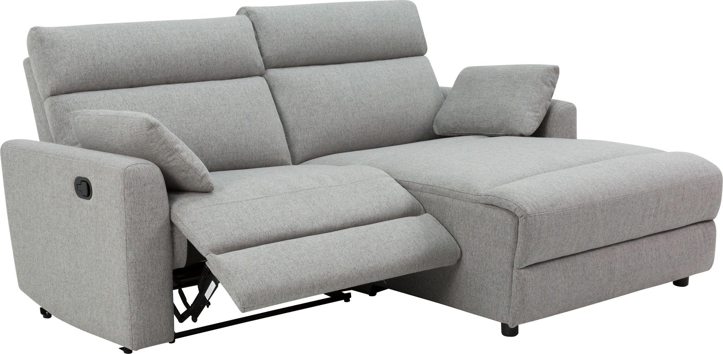 INOSIGN Ecksofa »JENNA, L-Form, 209cm, manuelle u. elektrische Funktion, mit USB A/C,«, Liegefunktion 105°-150°, Federkern, Struktur fein