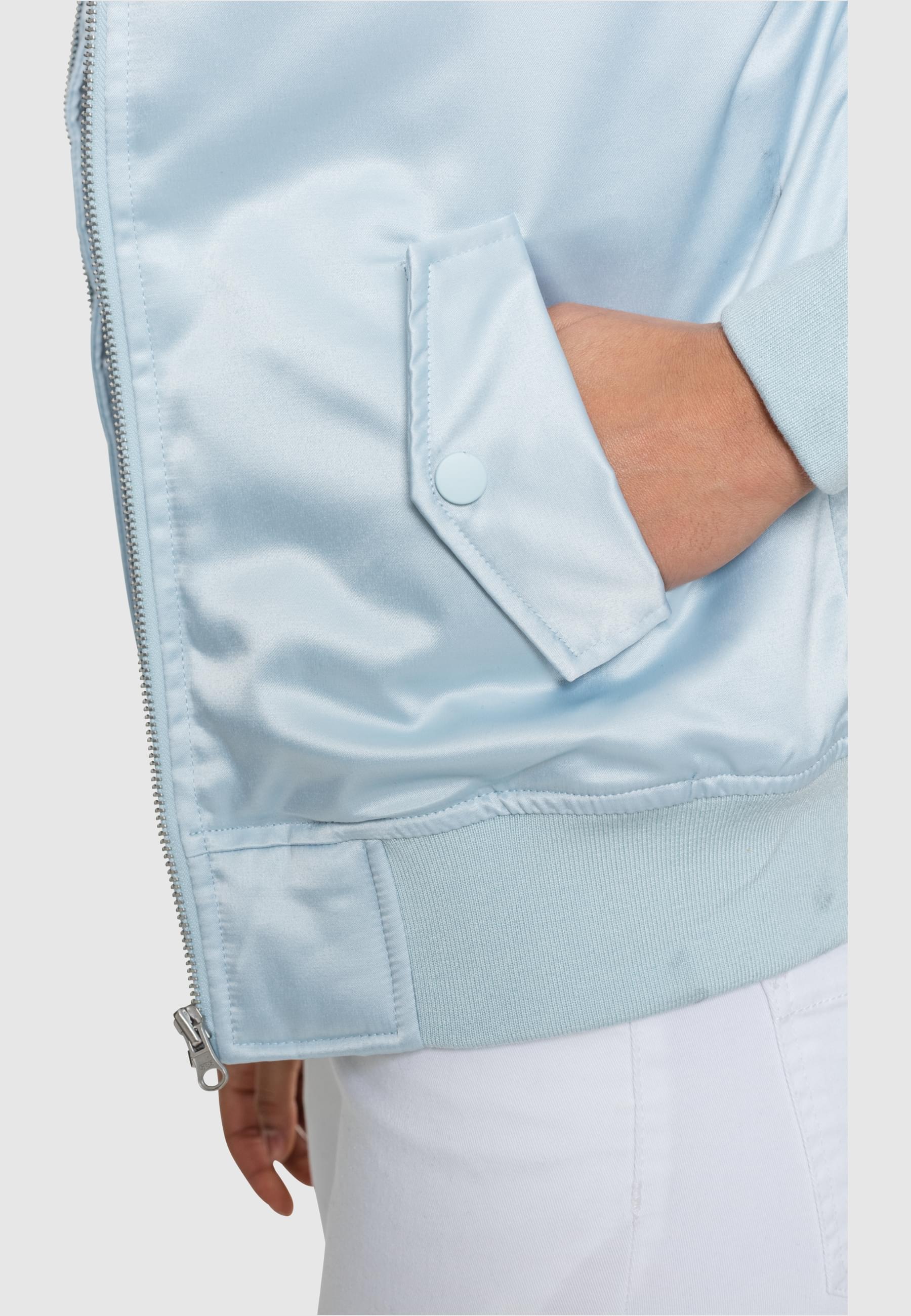 URBAN CLASSICS Allwetterjacke »Urban Classics Damen Ladies Satin Bomber Jacket«, (1 St.), ohne Kapuze
