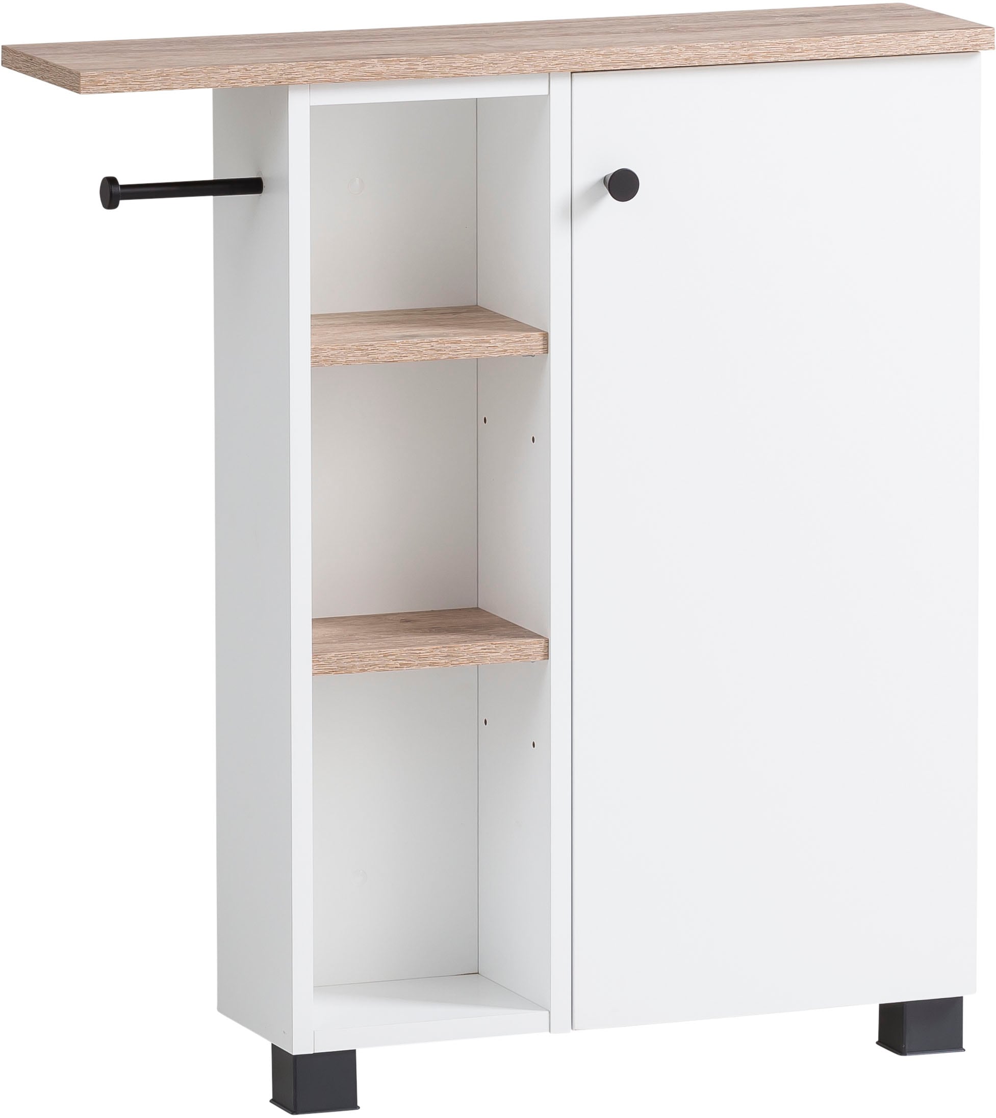 welltime Mehrzweckschrank "Lugo, Mehrzweckschrank, Made in Germany, B: 70cm" Solide Verarbeitung - Dieses Produkt ist in Deutschland gefertigt