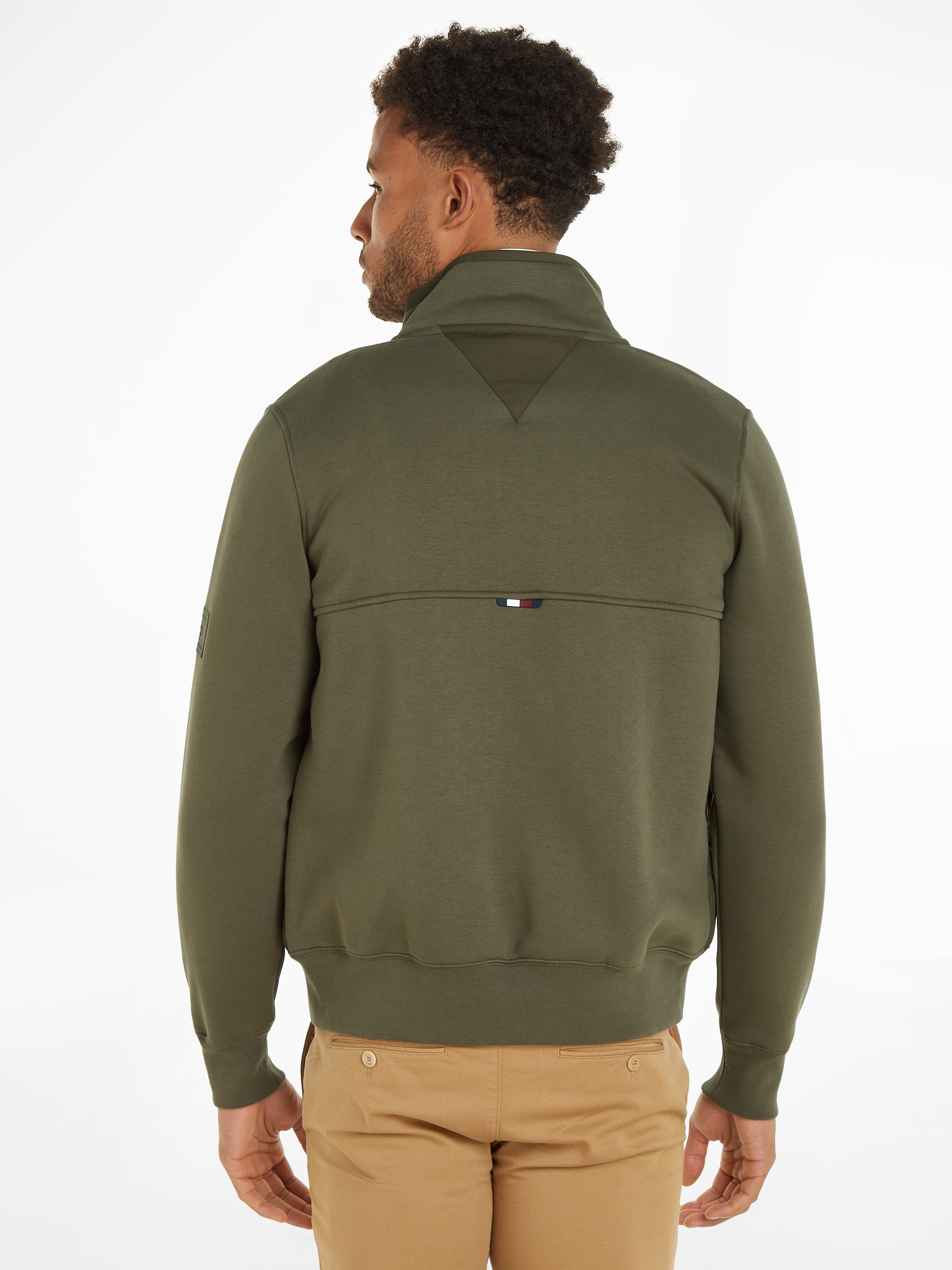 Tommy Hilfiger Sweatshirt »CLEAN Tommy mit kaufen MEDIA | MIX -Branding ▷ COLLAR«, Rücken Hilfiger am STAND BAUR