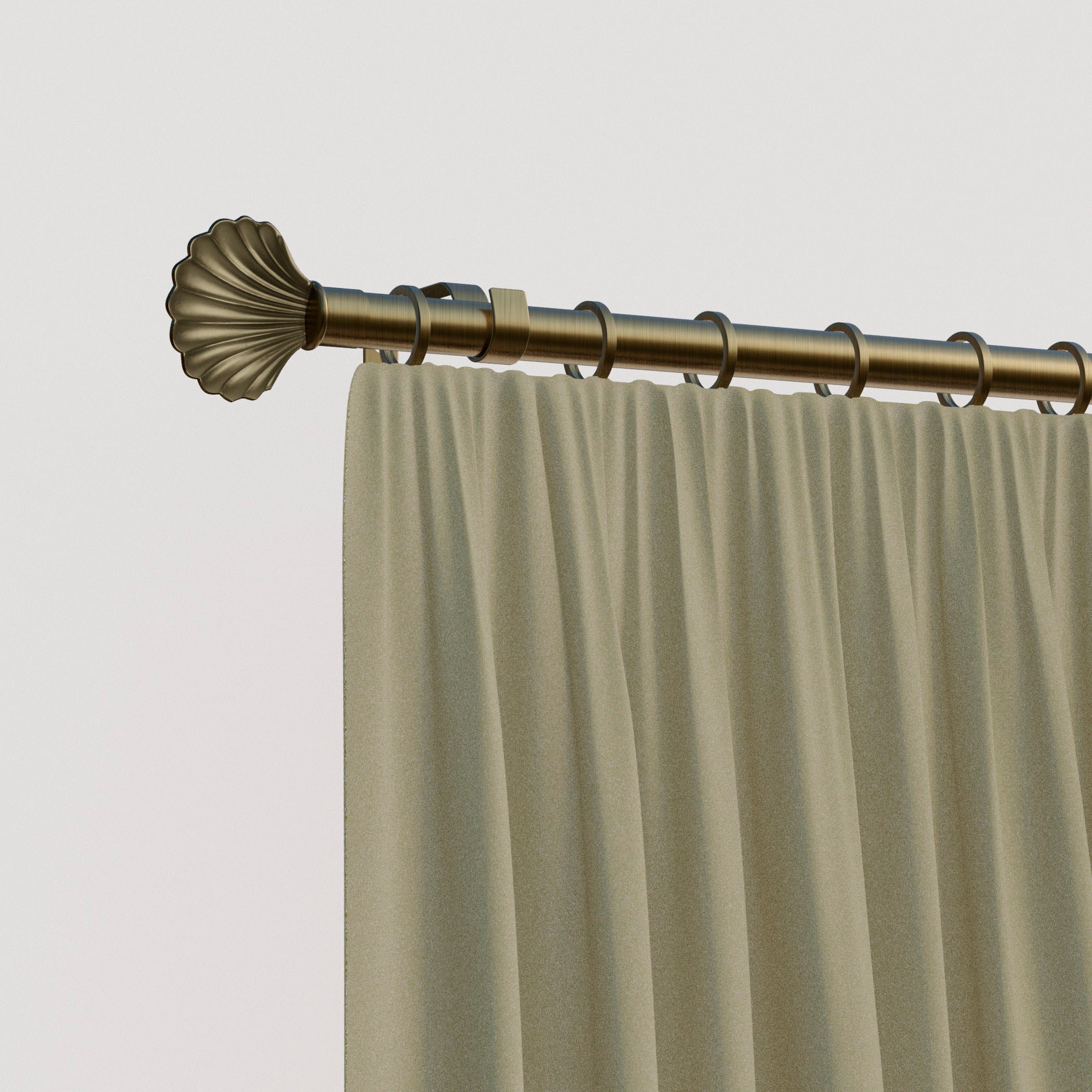 indeko Gardinenstange "Volterra" Ø 16 mm 1 läufig-läufig Wunschmaßlänge günstig online kaufen