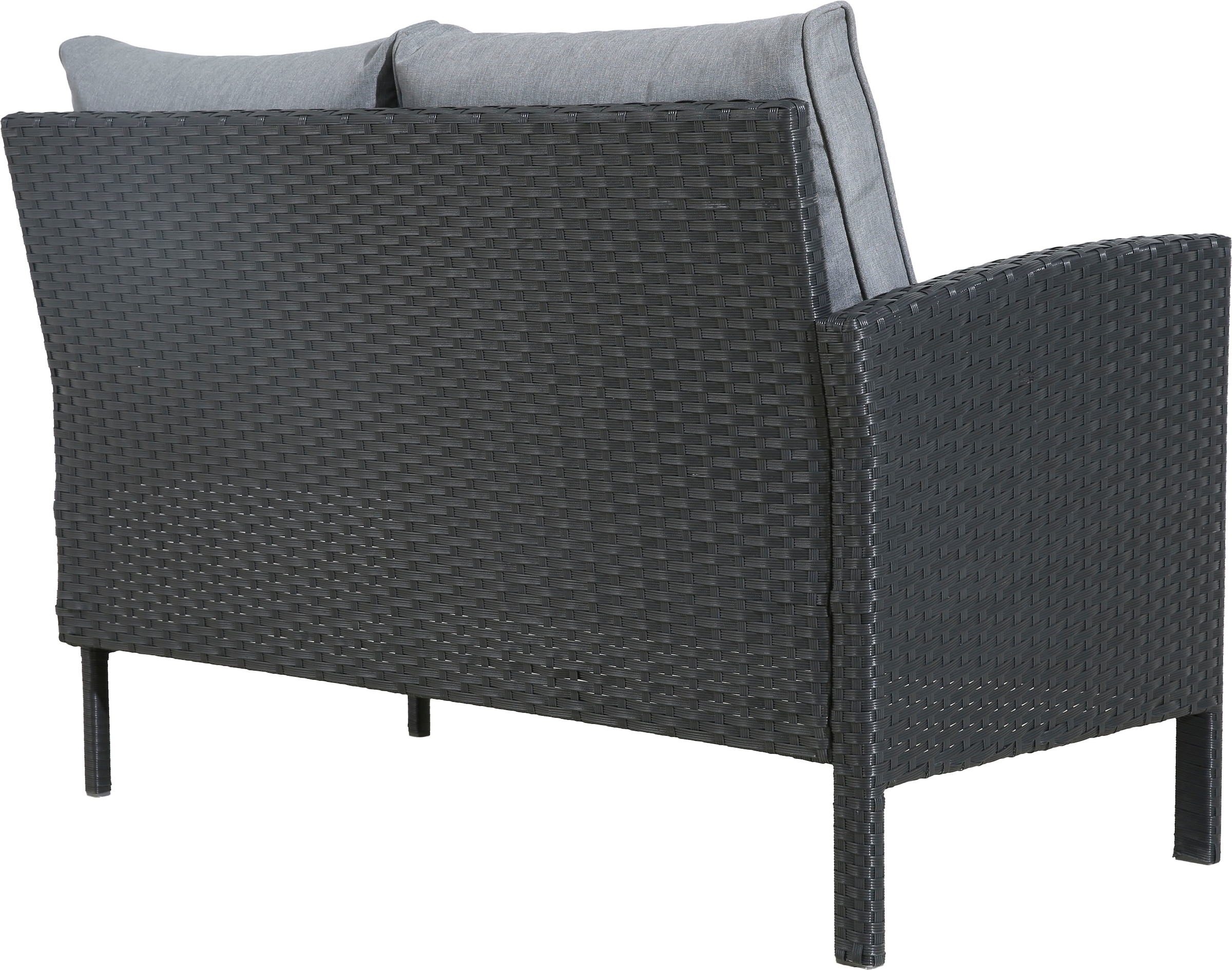 KONIFERA Gartenlounge-Set »»Manhattan««, (Set, 18 tlg., Ecklounge, Tisch 66x120x74 cm, 2 Hocker, inkl. Auflagen), Stahl/Polyrattan