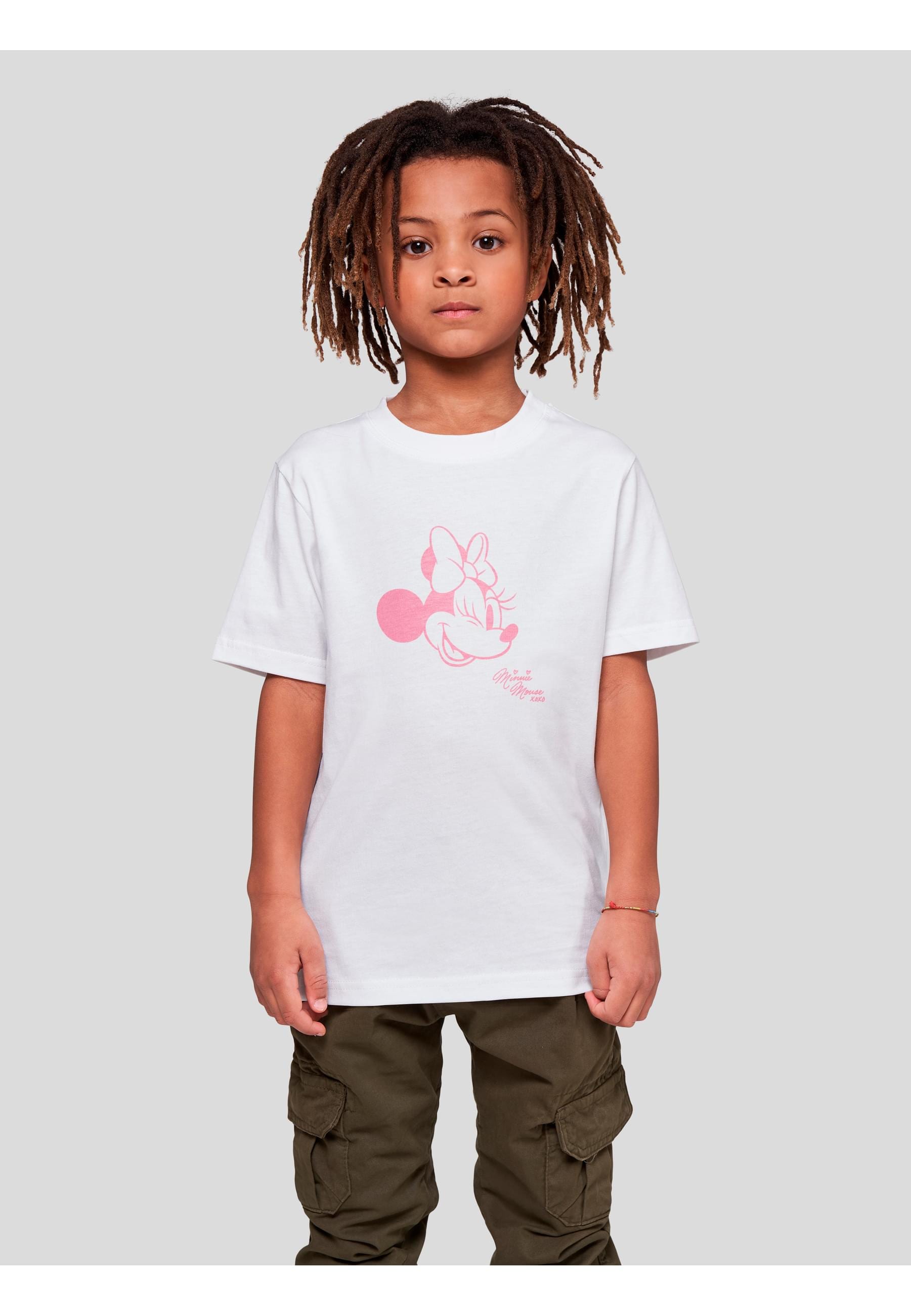 MisterTee T-Shirt »MisterTee Damen Kids Minnie Mouse XOXO Tee«, (1 tlg.)
