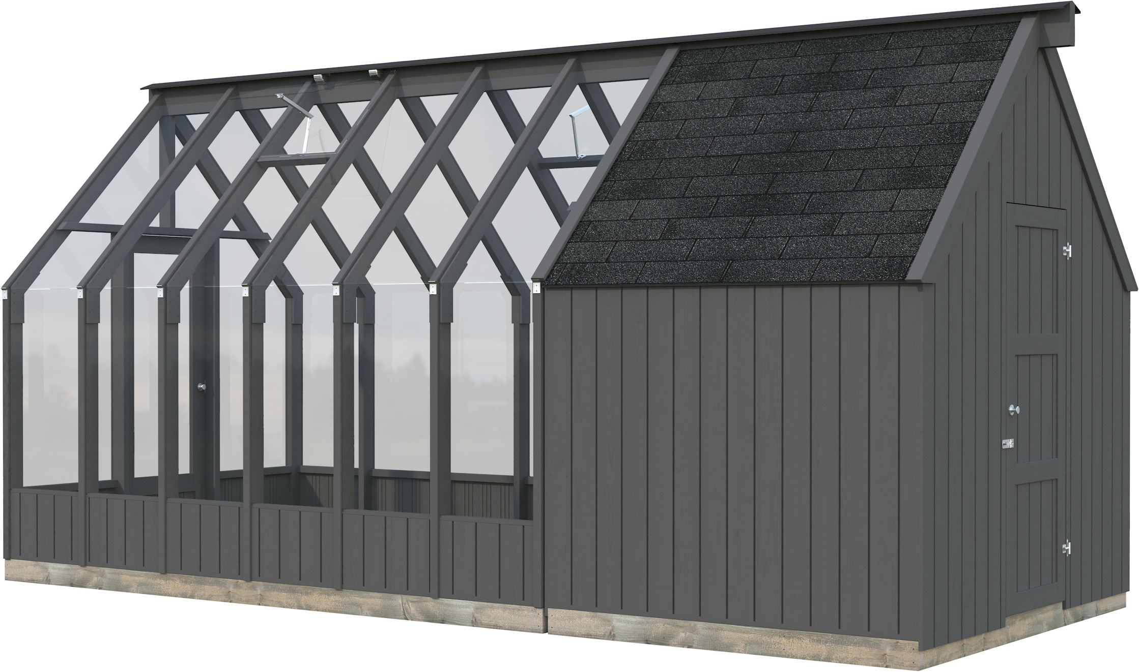 Palmako Gewächshaus »Emilia Gerätehaus 4,0 m² (RAL7012)«