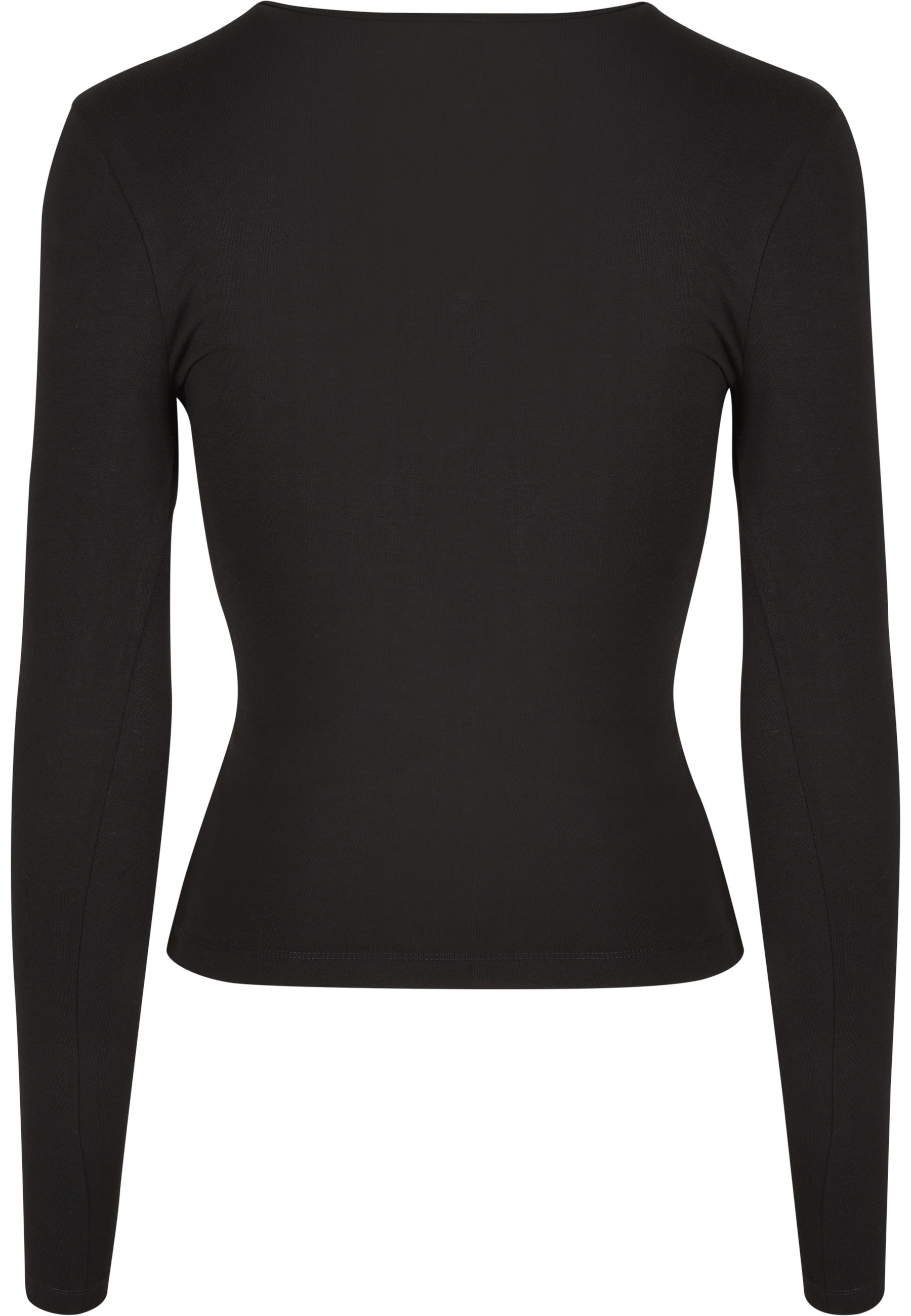 URBAN CLASSICS Longsleeve »Urban Classics Damen Ladies Crossed Cut Out Longsleeve« 1 Stk.